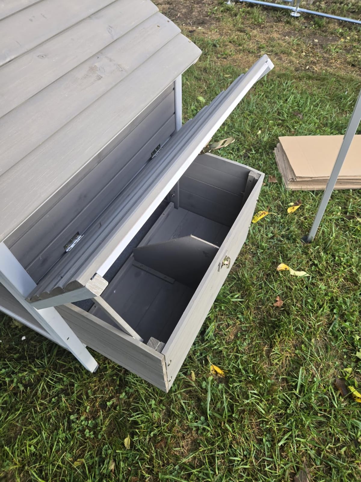 Ketive Chicken Coop Chicken House Outdoor with Removable Trays, Wooden Rabbit Hutch Poultry Cage with Nesting Box, Indoor Hen House Chicken Cage with Ramp for Garden Backyard (36.2