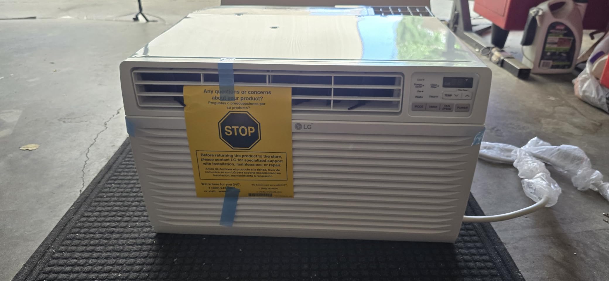LG 10,000BTU Through the Wall Air Conditioner with Supplemental Heat, 230V, AC Wall Unit for Rooms up to 450 Sq.Ft. (18' x 25' Room Size), Perfect for Bedroom, AC with Remote and Auto-Restart, White customer photo 2