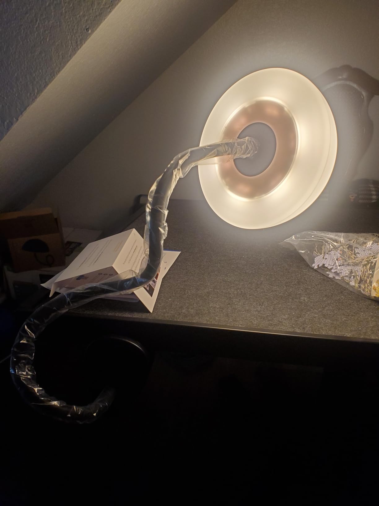Shroommate Dorm Room Essential Clip On Bed Light for Dorm Room - White customer photo 2