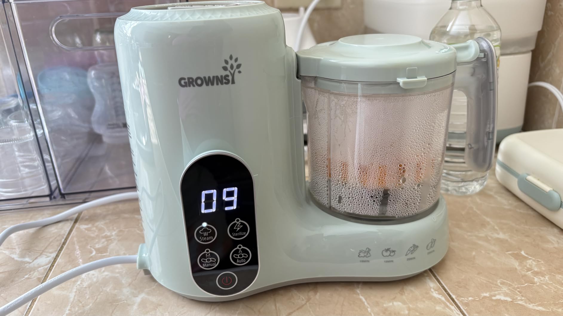 Grownsy Baby Food Maker, Steamer & Blender Baby Food Processor, White customer photo 1