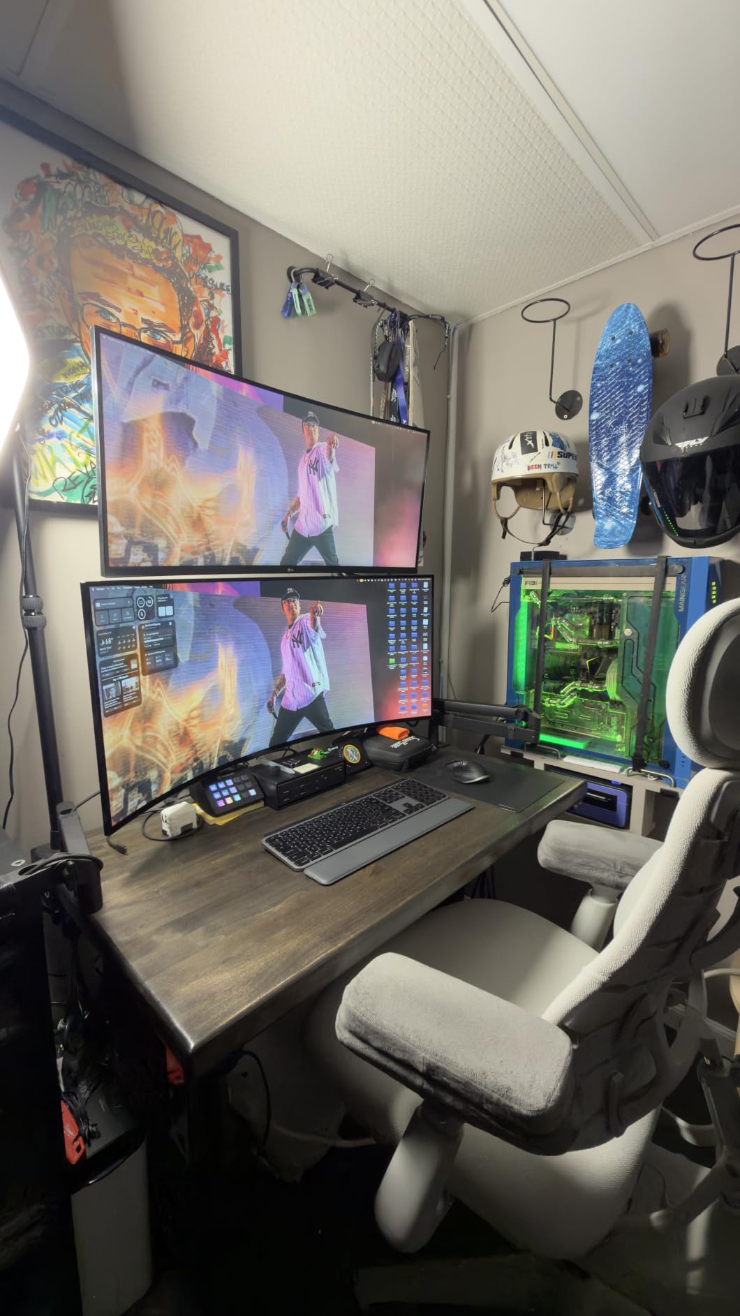 WALI Adjustable Dual Monitor Arm for 13-32 inch Screens, 22 lbs per Arm | Dual Monitor Stand for Desk, Full Motion with Tilt, Swivel, Rotation, C-Clamp & Grommet Base, VESA 75/100mm (GSMP002N), Black customer photo 1