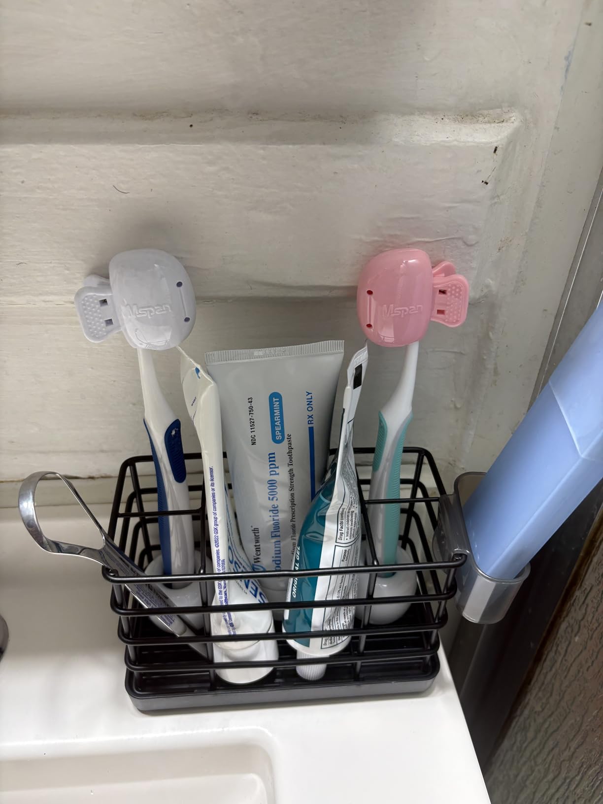 Toothbrush Holders for Bathroom,Black,Stainless Steel,Detachable, 3 Slot customer photo 1