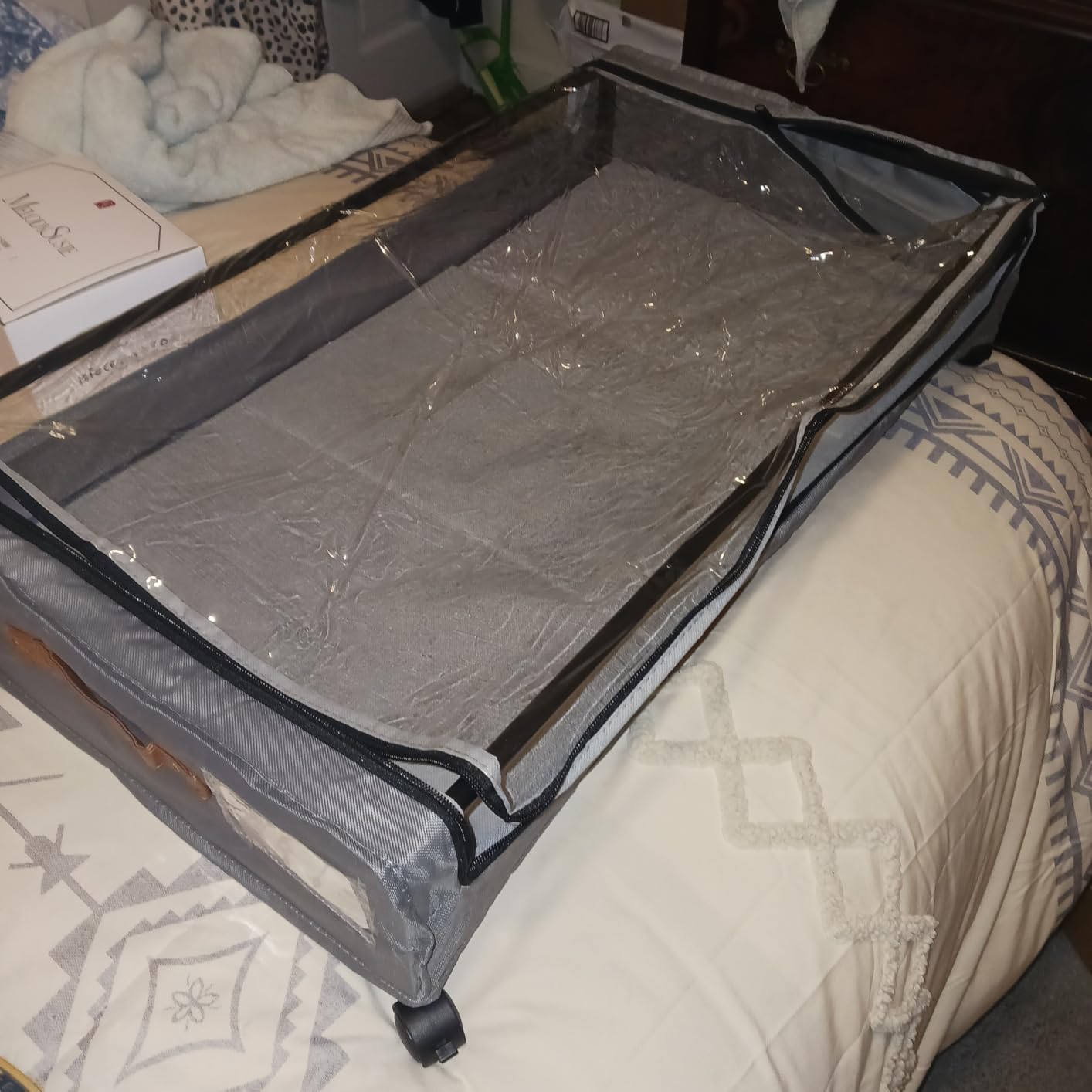 Under Bed Storage with Wheels 2Pack Storage Containers with Clear Window customer photo 2