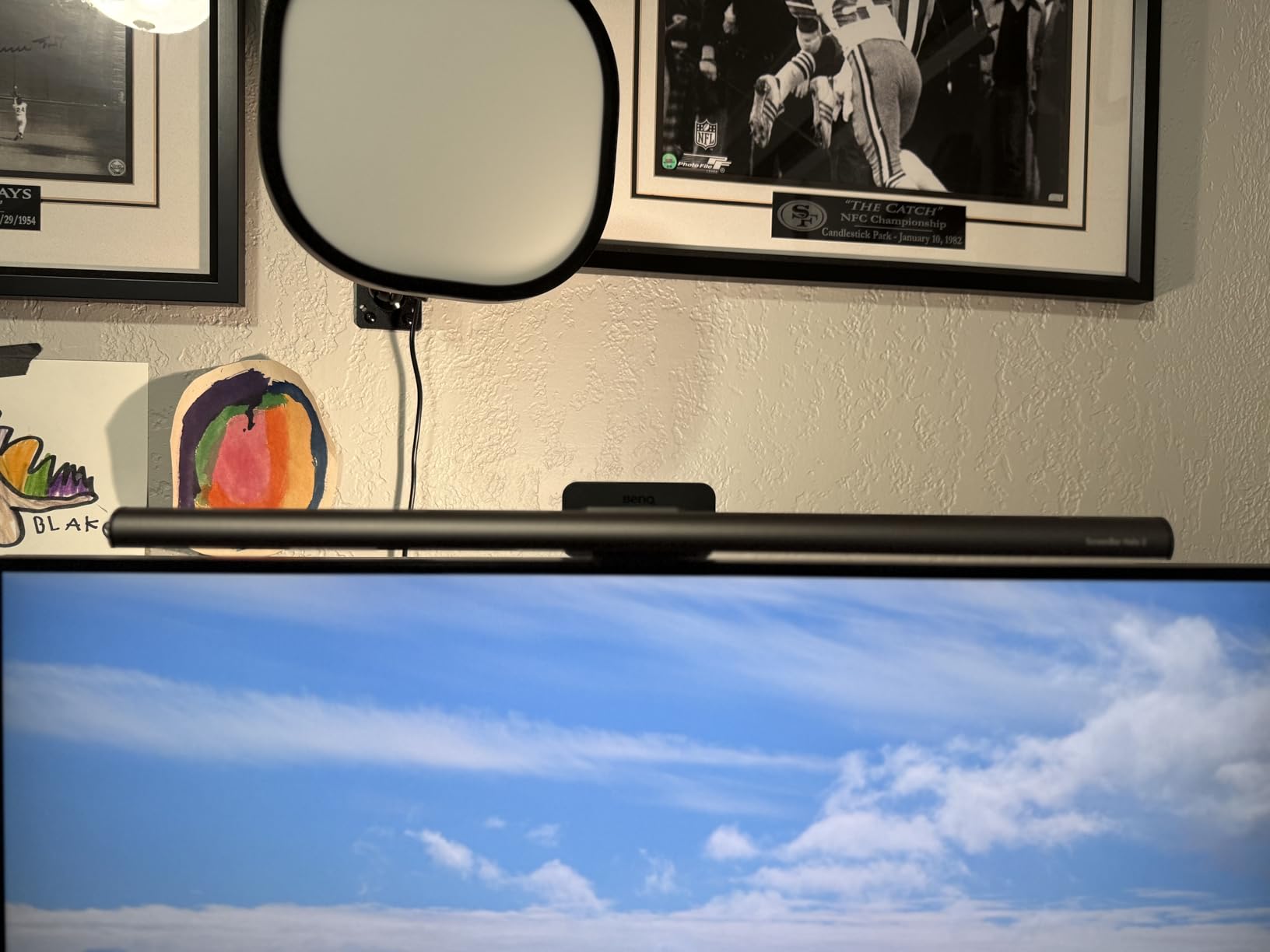 BenQ ScreenBar Halo 2 LED Monitor Light Bar - Wireless Controller, Backlight, Motion Sensor, Adjustable Brightness/Color Temperature, Eye-Care, No Screen Glare, Fits Curved Monitor, Monitor Accessory customer photo 1