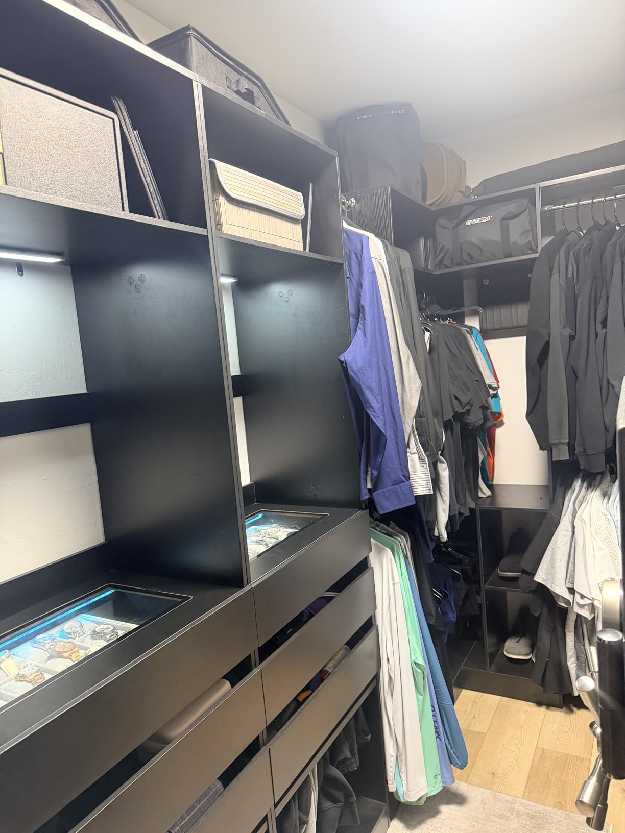 Aheaplus Corner Closet System with Shelves, L Shaped Walk-in Closets, White customer photo 2