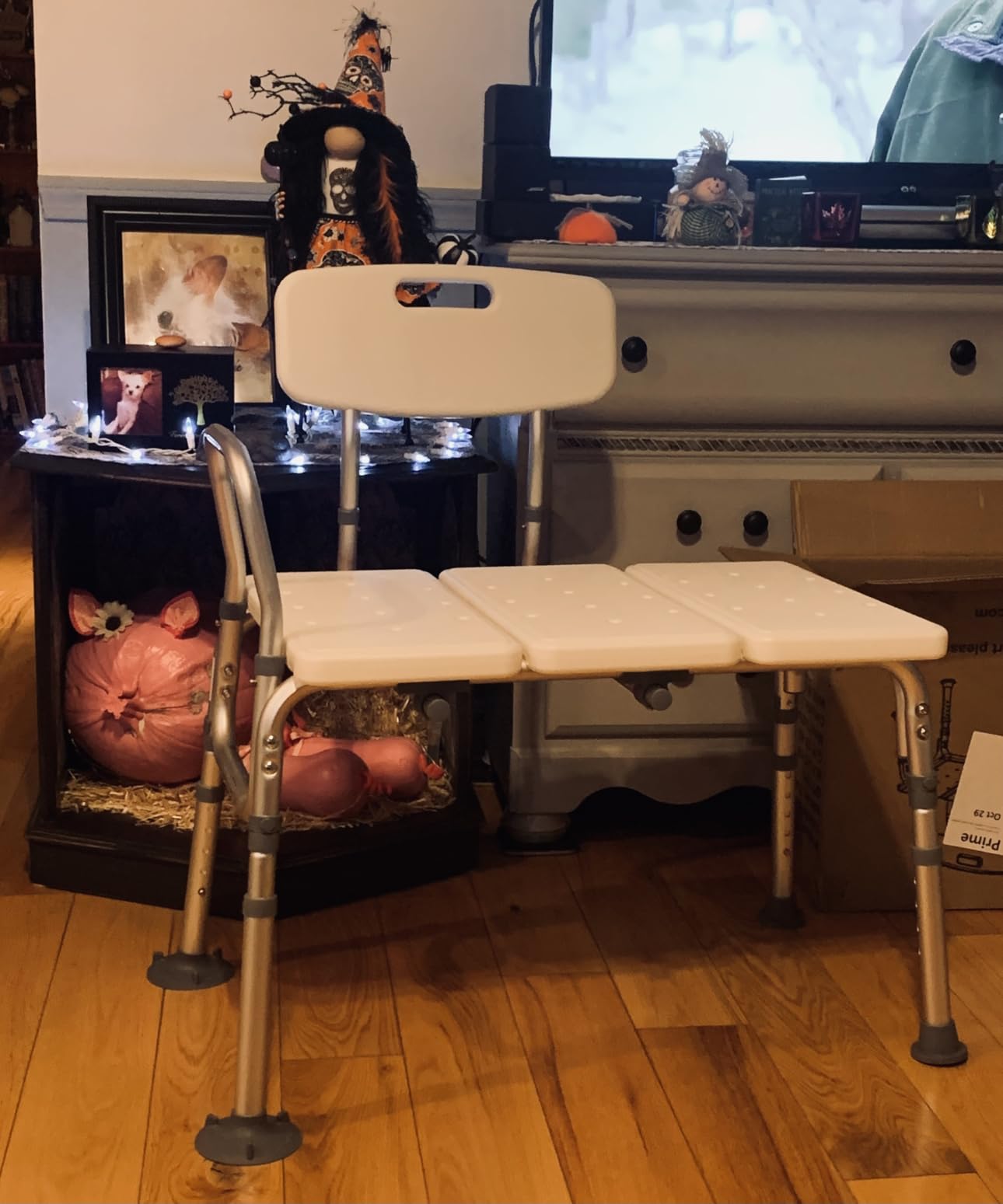 Medical King Transfer Bench MK7140 - Bathtub Shower Chair, Adjustable Height, Holds Up to 400 Lbs, White, Plastic customer photo 2