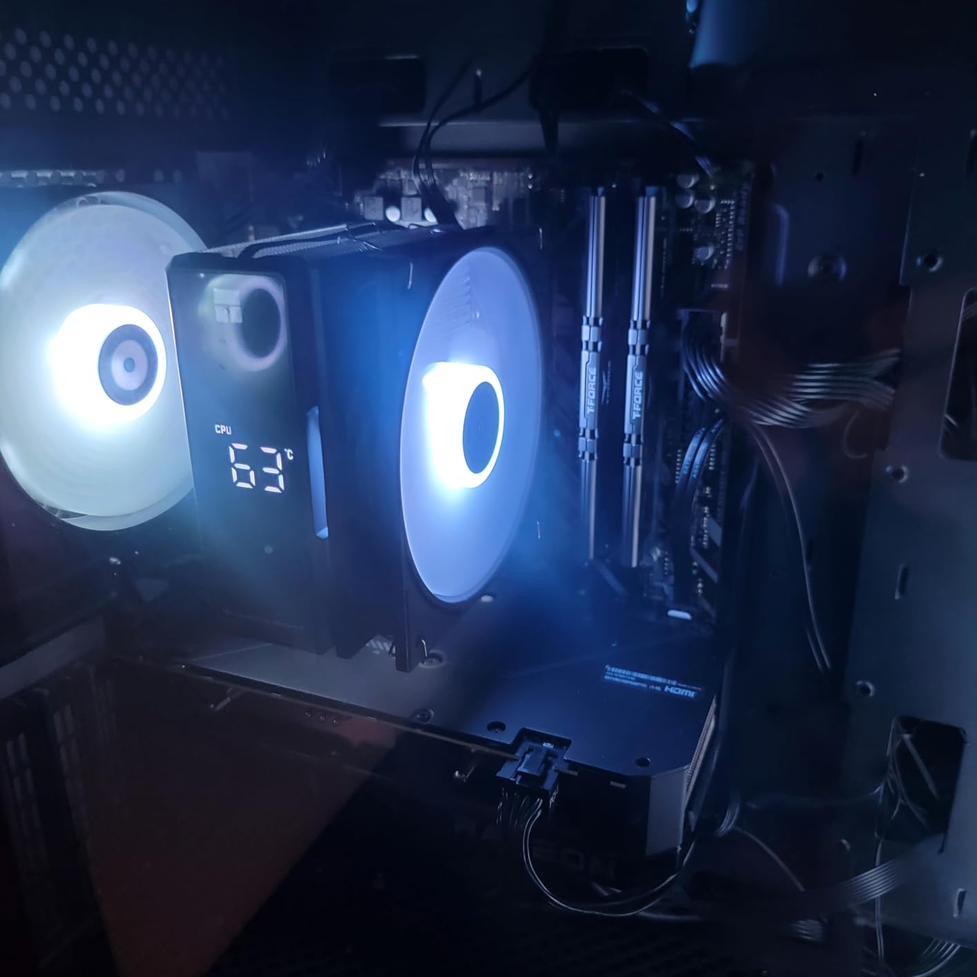Thermalright Assassin X 120R Digital ARGB Black CPU Cooler, Digital Screen Top Cover, TL-P12-S PWM Quiet Fan CPU Air Cooler, Computer Heatsink Cooling, Support AM4/AM5,Intel LGA1851/1700/115X/1200 customer photo 1