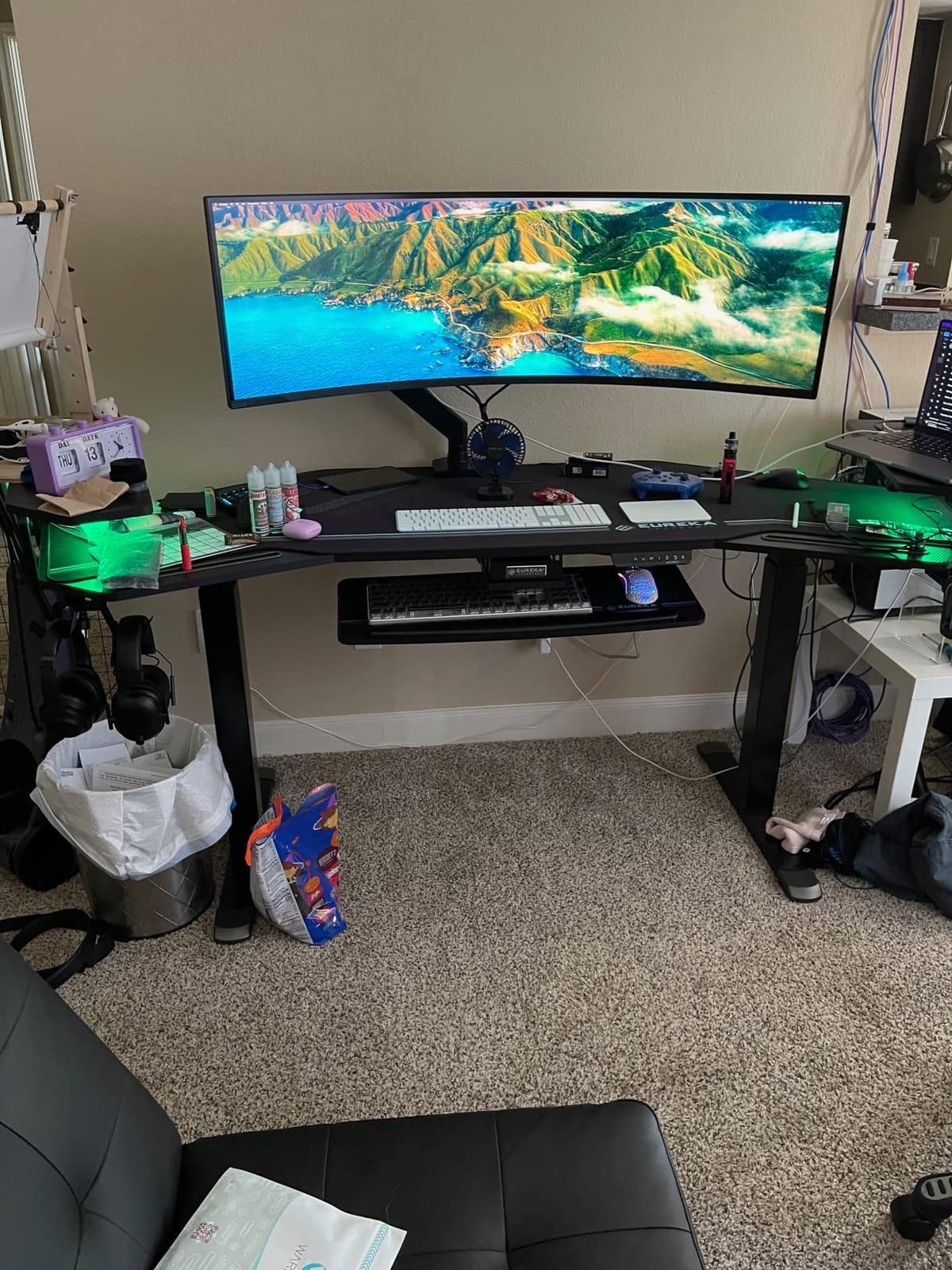 Standing Gaming Desk with Dual Motor, 63