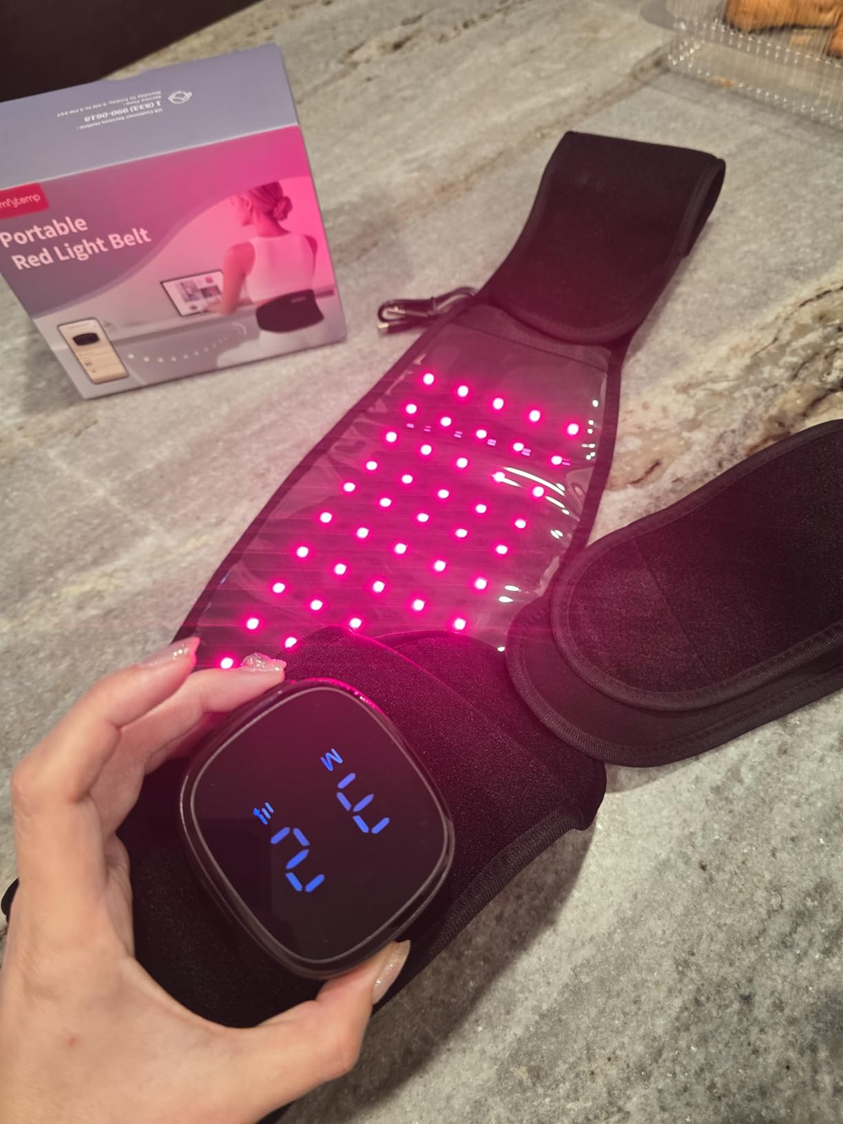 Comfytemp 5000mAh Red Light Therapy Belt, Portable & Wireless, 13W customer photo 2