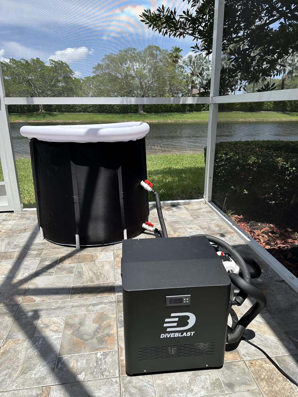 Diveblast Cold Plunge Tub With Water Chiller, Pump and Filter - Low Consumption 2/3 HP Cold Plunge Chiller - Cools Water Down to 39°F customer photo 2