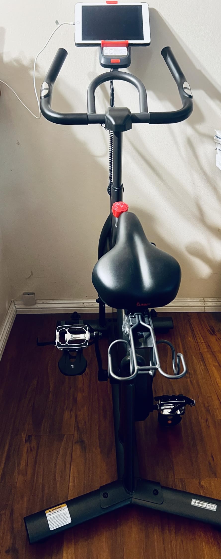 Sunny Health & Fitness Smart Indoor Cycling Bike for Home Cardio Exercise customer photo 2