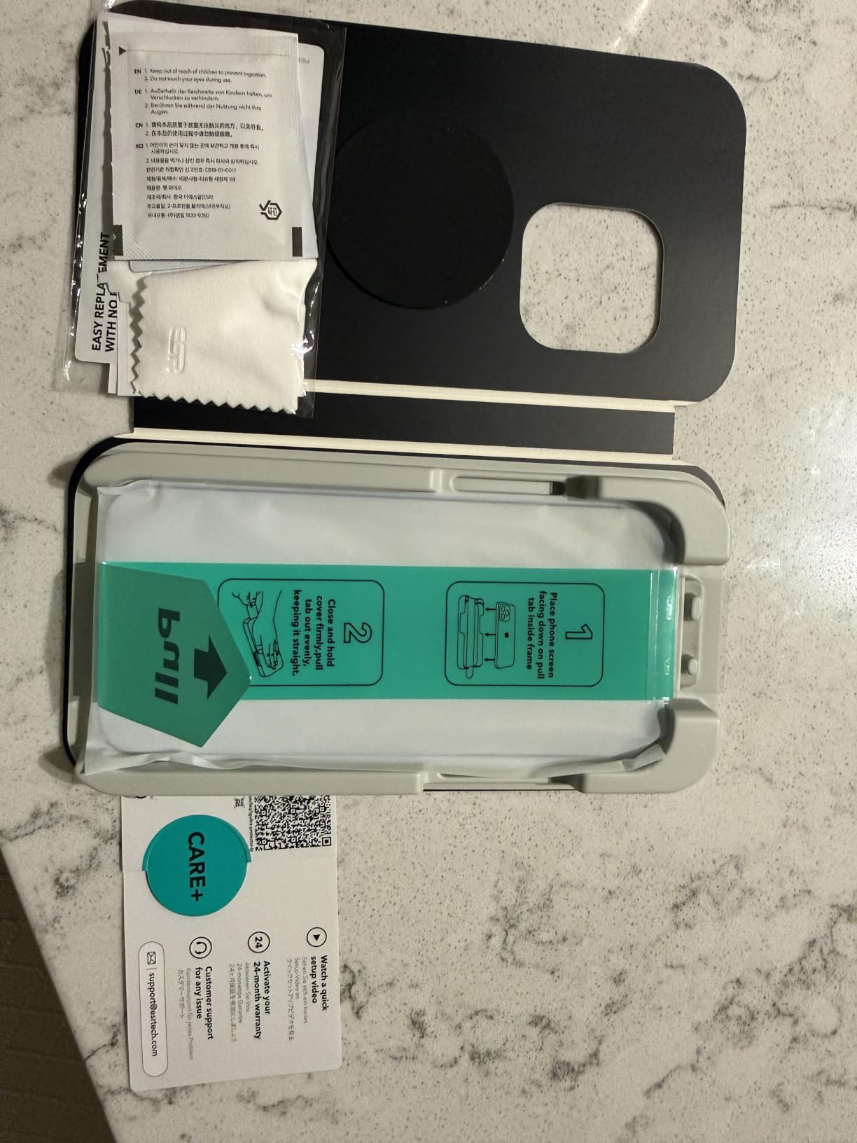 ESR 3 Pack for iPhone 17e/16e/14/13/13 Pro Screen Protector, Classic customer photo 2