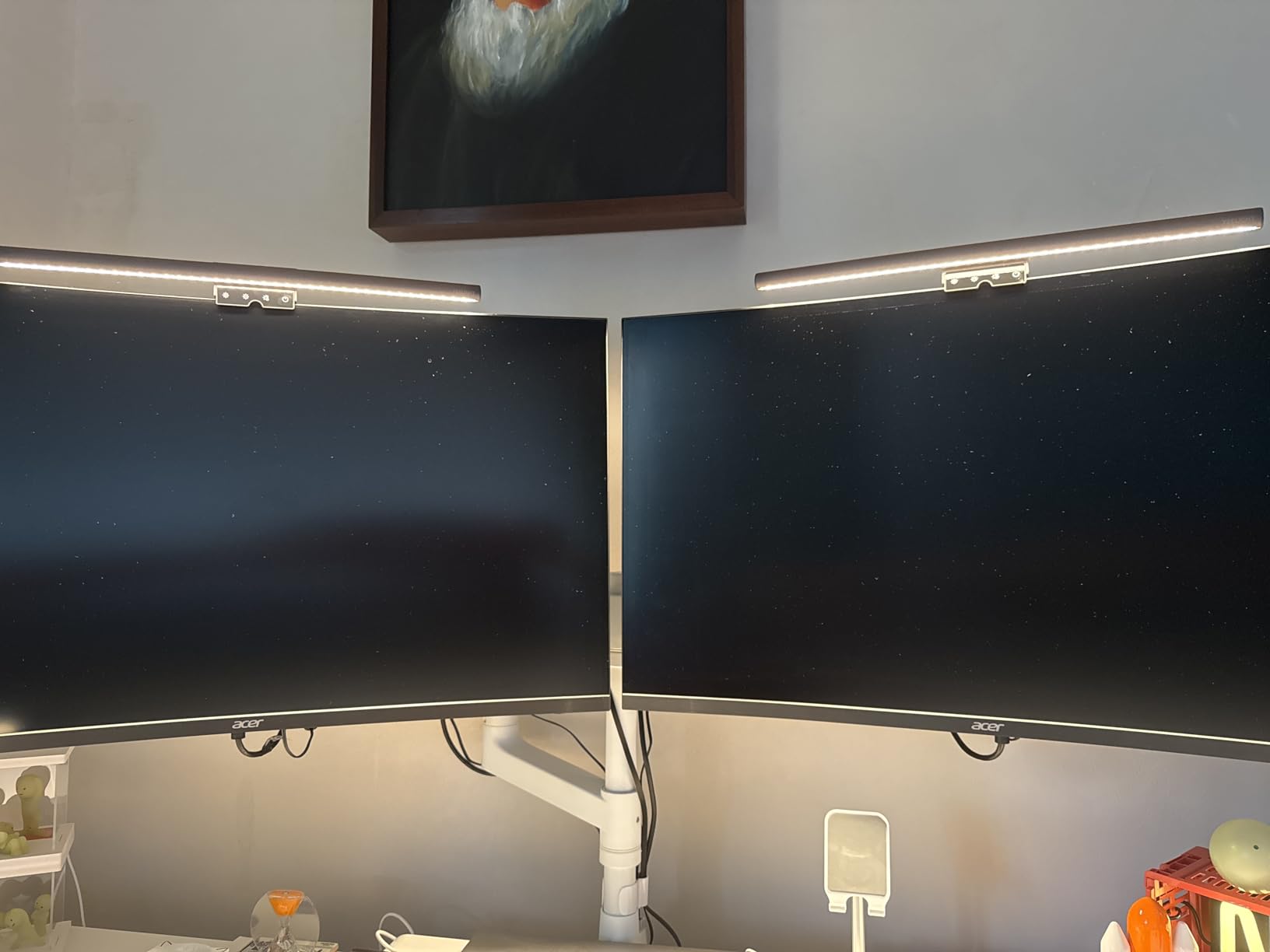YEELIGHT Monitor Light Bar, Computer Monitor Lamp for Home Office Gaming, 250LM No Glare Eye-Care LED Screen Bar, Touch Control USB Reading Desk Lamp with Stepless Dimming for Flat & Curved Monitor customer photo 2