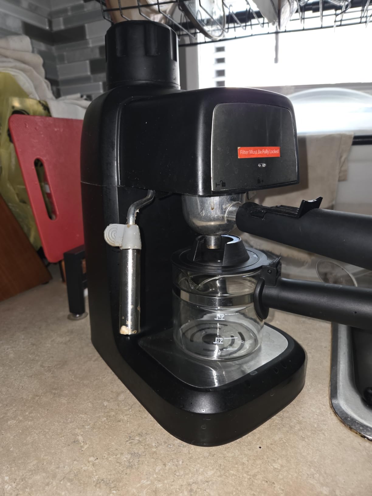 KEENSTAR 3.5Bar Espresso Machine 800W, Compact 4-Cup Espresso Maker Preheat | Fast Heating, Milk Frother Steam Wand, Espresso and Cappuccino Machine for Cappuccino or Latte Black customer photo 2