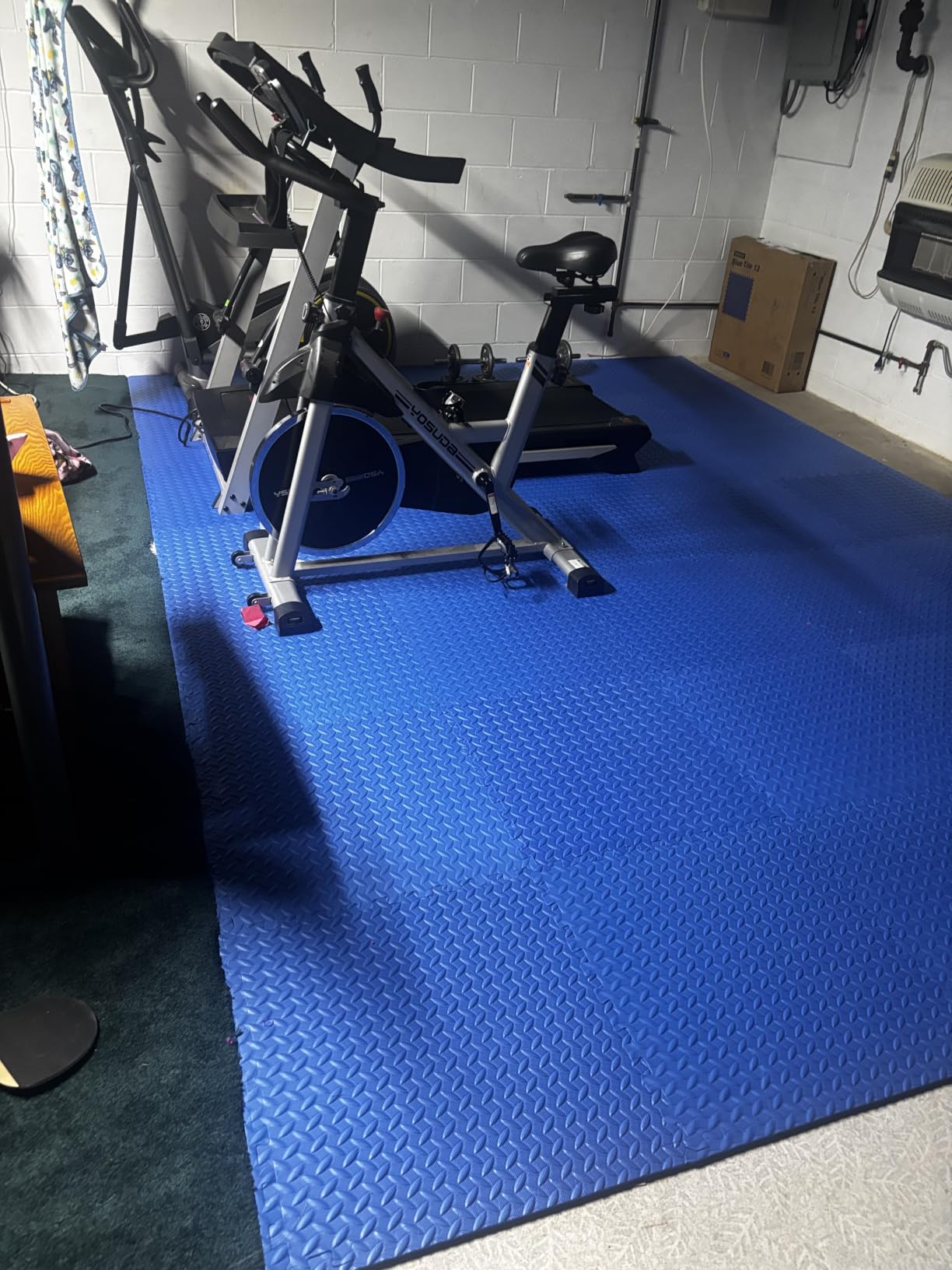 12 Pack 48 sqft Home Gym Mat, Puzzle Exercise Mat, EVA Interlocking Foam Floor Tiles for Home Workout Equipment and Kids' Play Areas - Black, 24 in x 24 in x ½ in - 12 Tiles (Black, 12 Pack, 48 SQ FT) customer photo 1