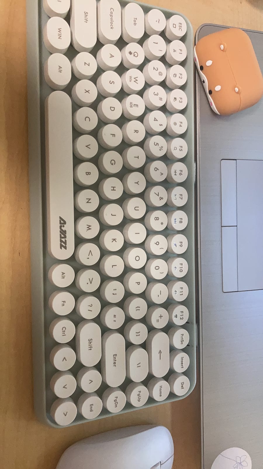 NACODEX AK650 Gasket Mechanical Keyboard, 65% Wireless Hot Swappable Keyboard with TFT Screen and Knob, RGB Backlit, Five-Layer Padding, 2.4GHz/USB-C/BT5.3 Gaming Keyboards, Purplish White Blue customer photo 1