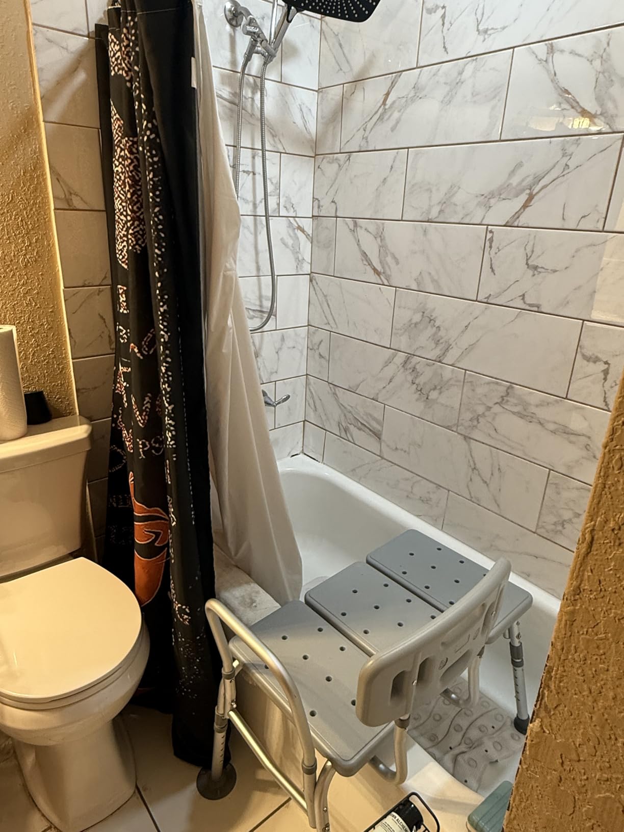 HOMLAND Tub Transfer Bench with Backrest for Bathtub, Height Adjustable customer photo 1