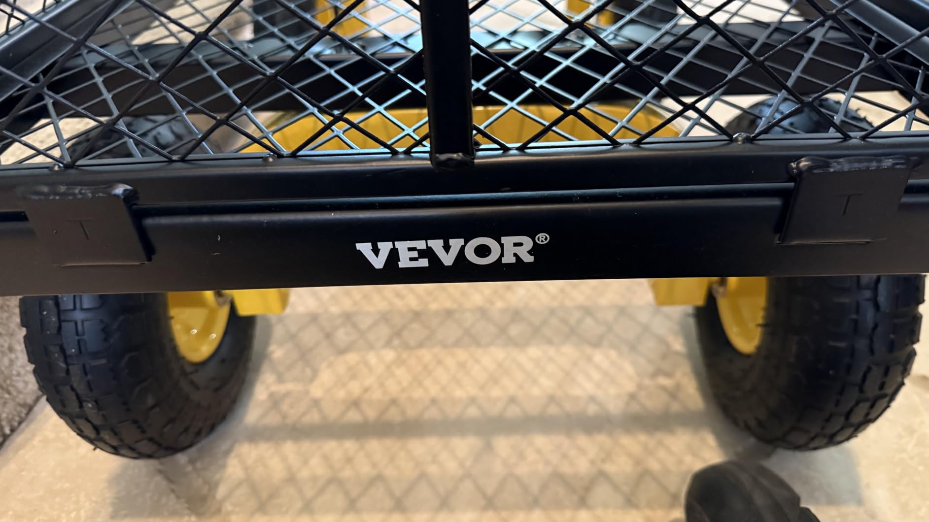 VEVOR Heavy Duty Steel Garden Cart 900 lbs Garden Wagon Cart on Wheels customer photo 1