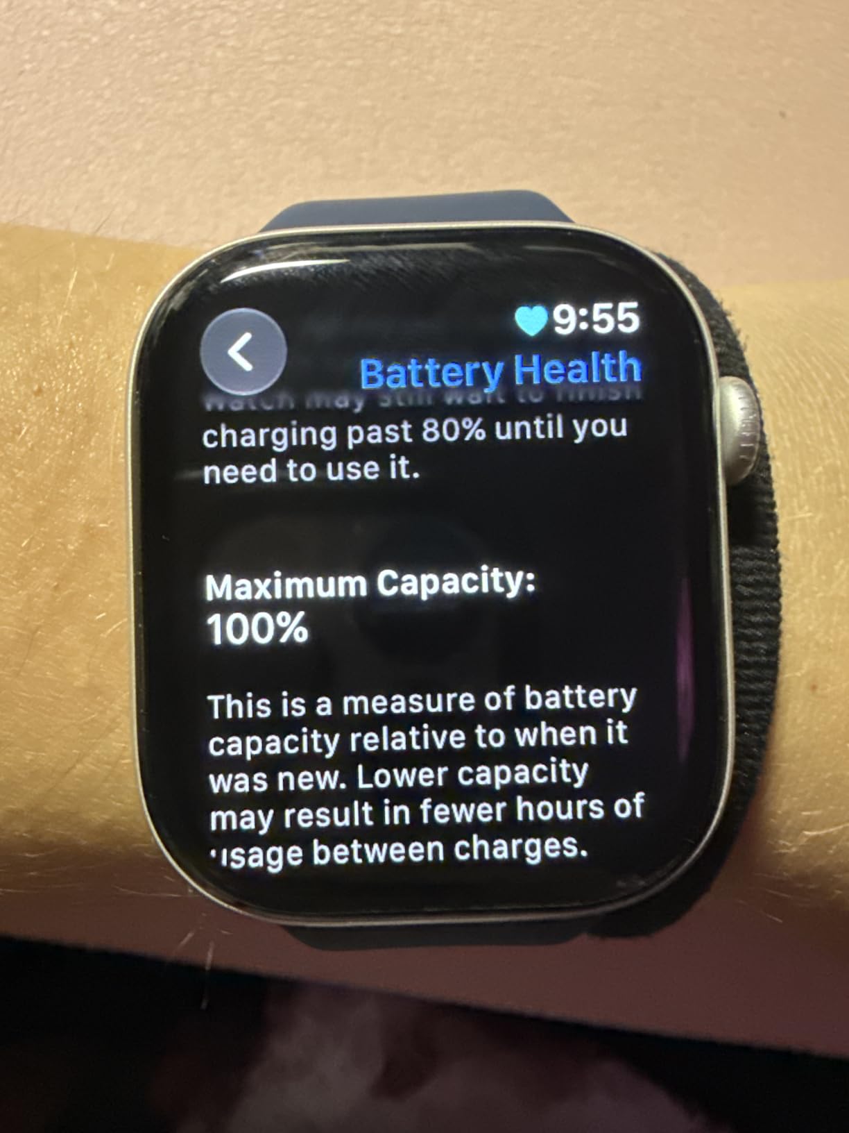Apple Watch Series 10 [GPS, 42mm] Silver Aluminum Case with Denim Sport Band, M/L (Renewed) customer photo 1