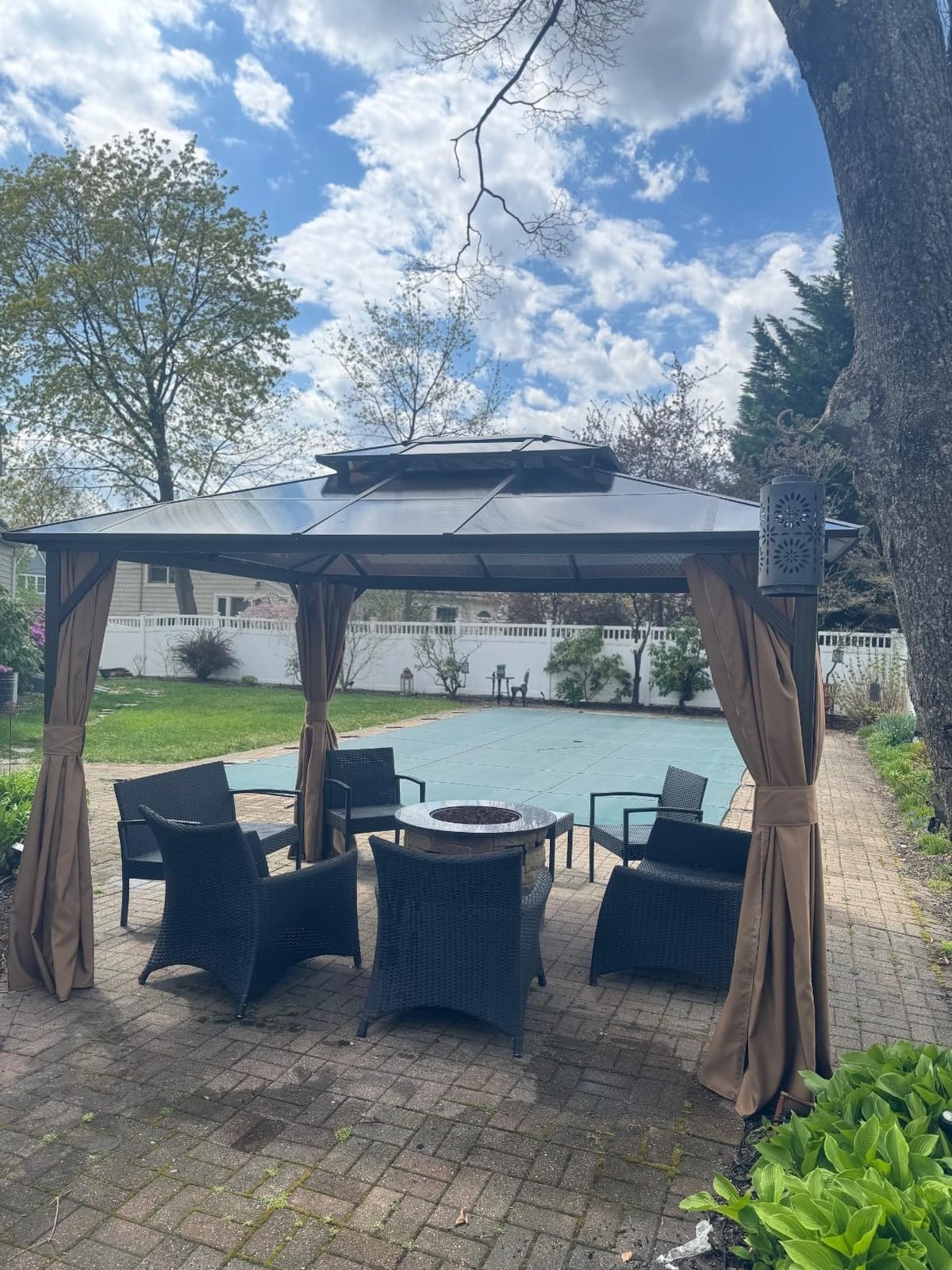 12 Ft. W X 12 Ft. D Aluminum Patio Hardtop Gazebo customer photo 1