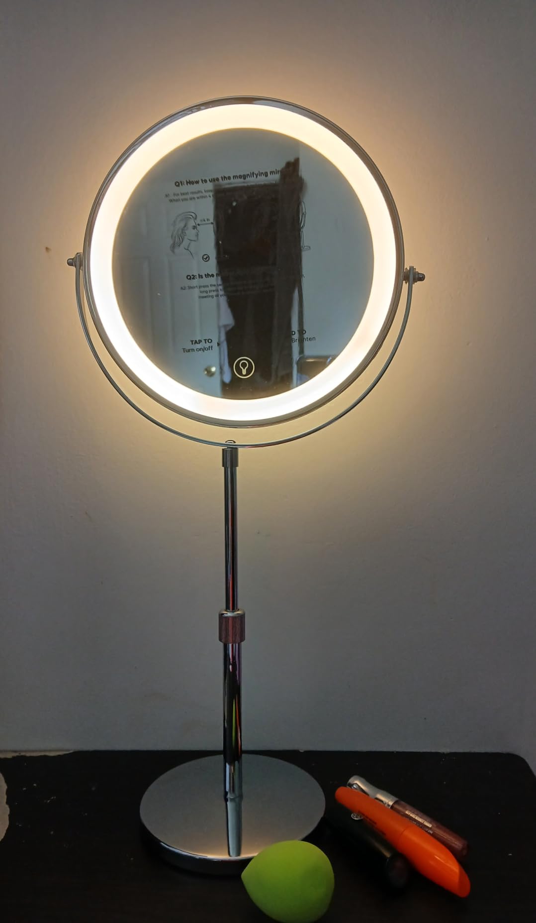 Dienmern Makeup Mirror, 1X/20X Rechargeable Vanity Mirror with Lights customer photo 1