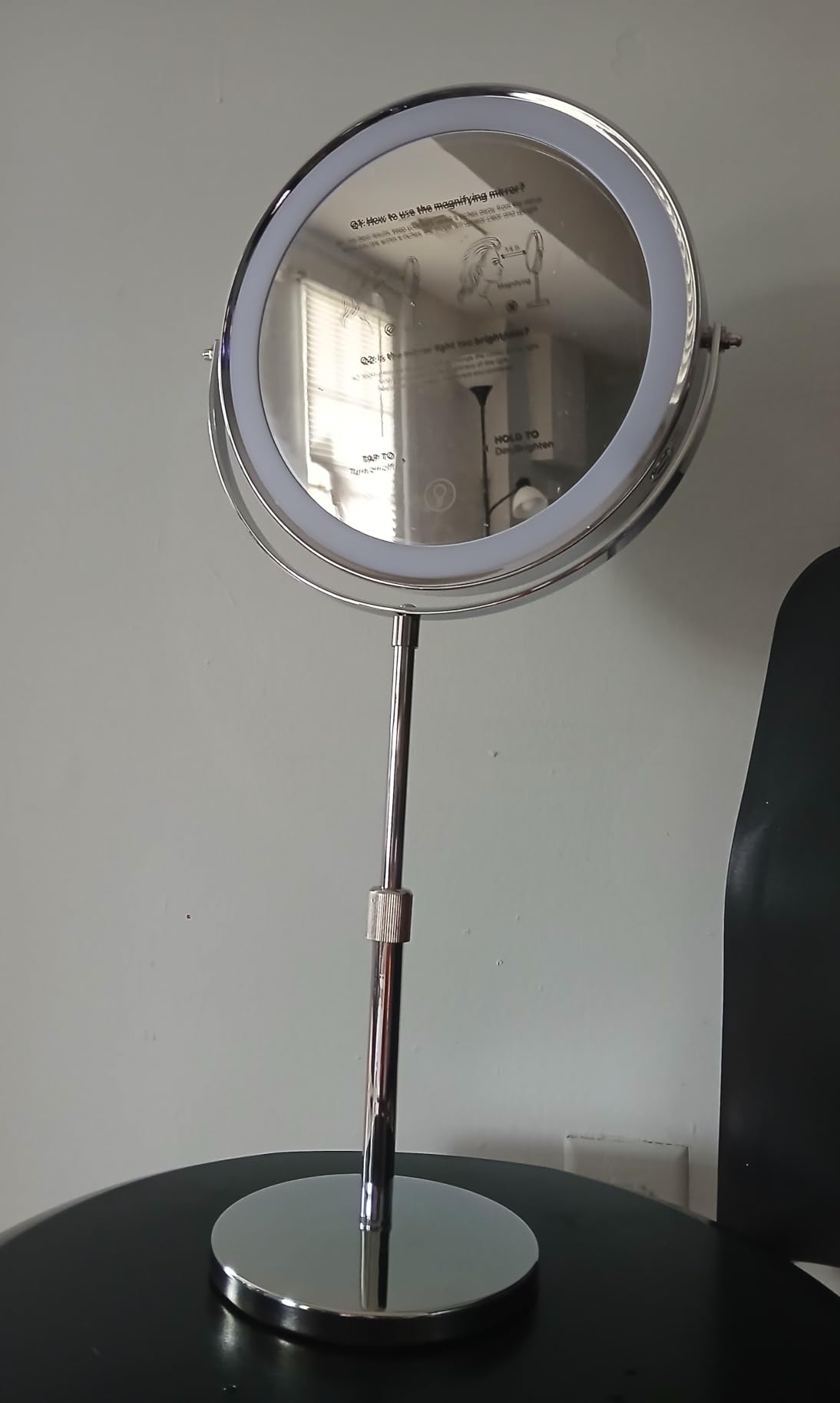 Dienmern Makeup Mirror, 1X/20X Rechargeable Vanity Mirror with Lights customer photo 2