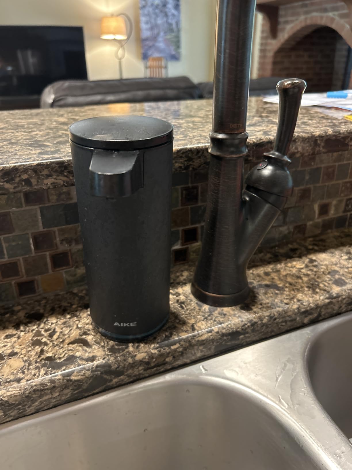 AIKE SensePro Automatic Soap Dispenser 12.8oz Spot Resist Matte Black customer photo 1