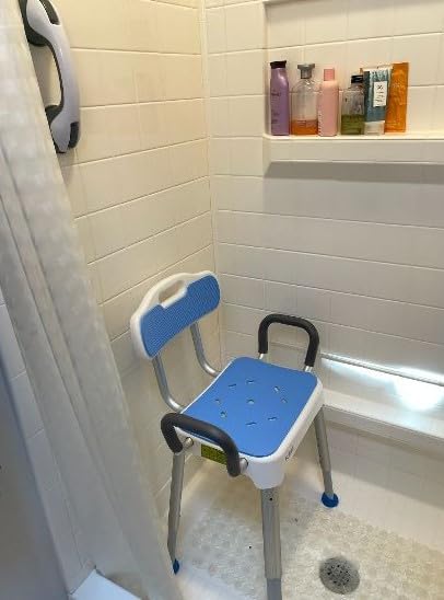 FULLOT Wide Shower Chair for Inside Shower, Stable Bracing Design, 400 lbs customer photo 1