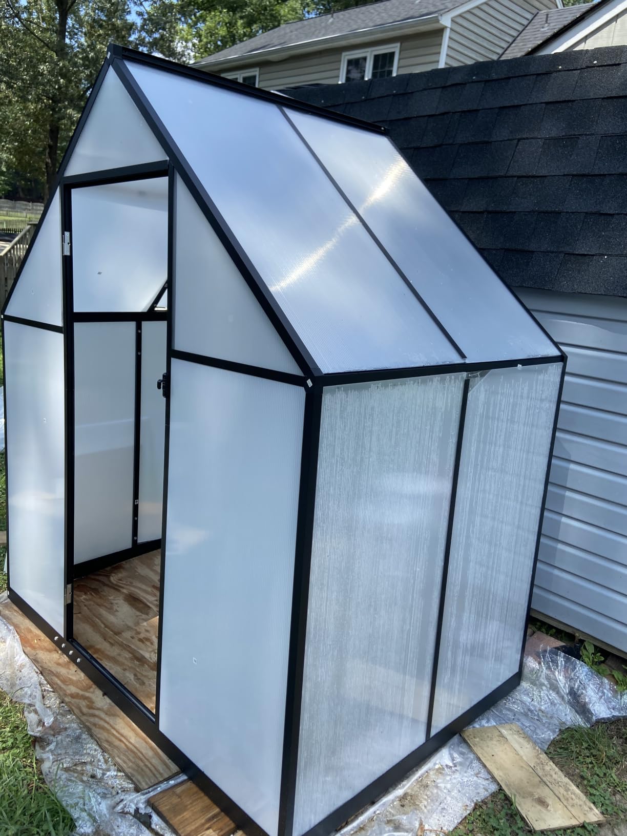 6x8 FT Greenhouse with Hygrometer, Windproof Warm Plant Green Houses customer photo 1