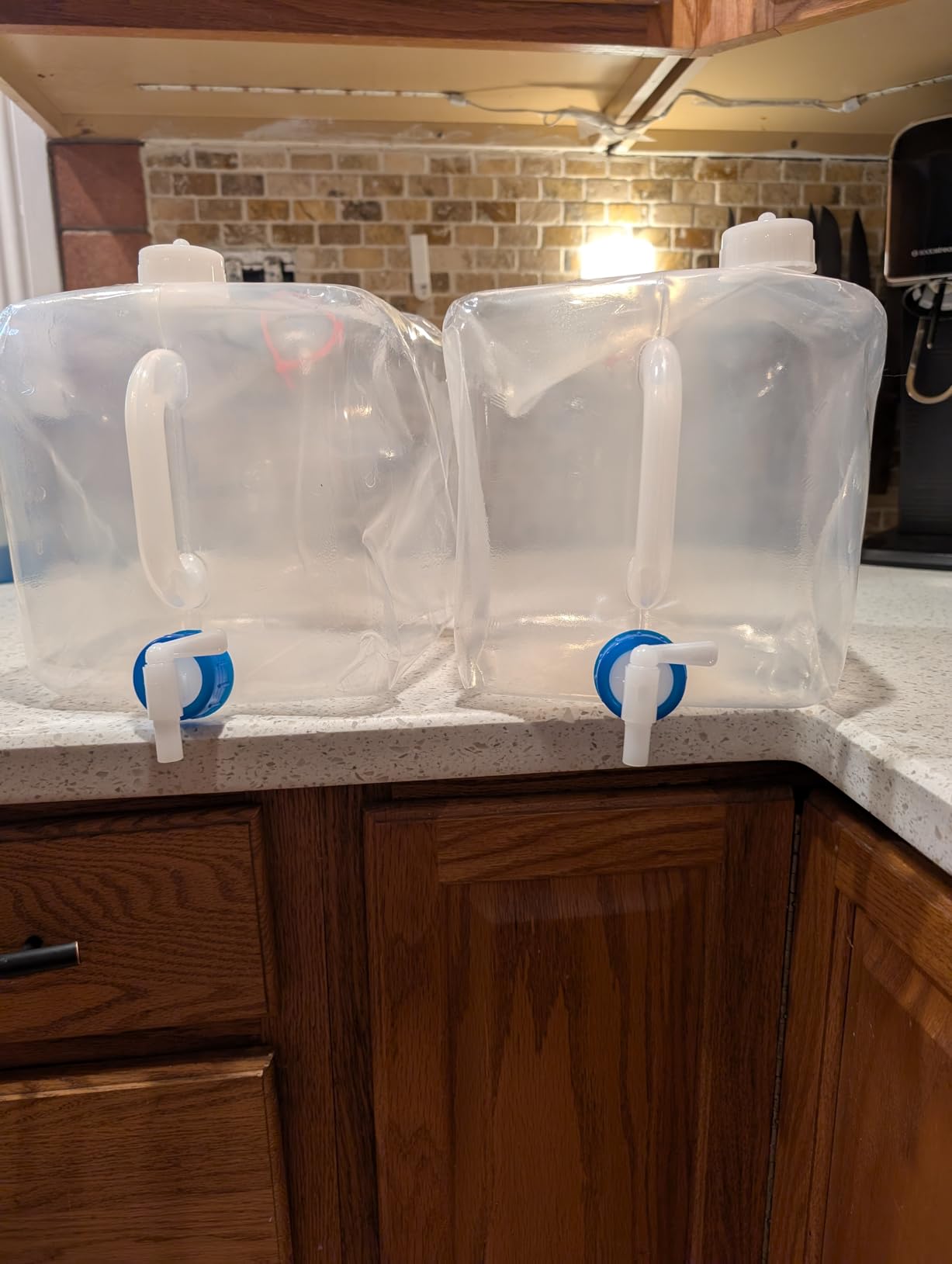 Collapsible Water Container with Spigot & Hook, BPA Free Water Jug, Foldable Carrier Bucket, Water Storage Container for Camping Hiking Survival Kit, 2-Pack (20L/5.3 Gallon) customer photo 1