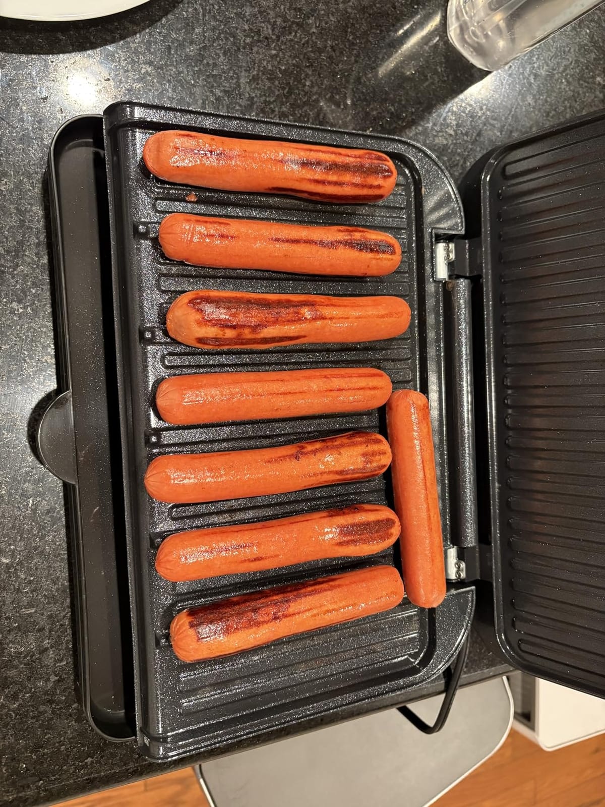 George Foreman Family Grill & Panini Press, Ceramic Nonstick | PFAS-free ceramic grill with adjustable angle, removable drip tray and family-size cooking surface. customer photo 1