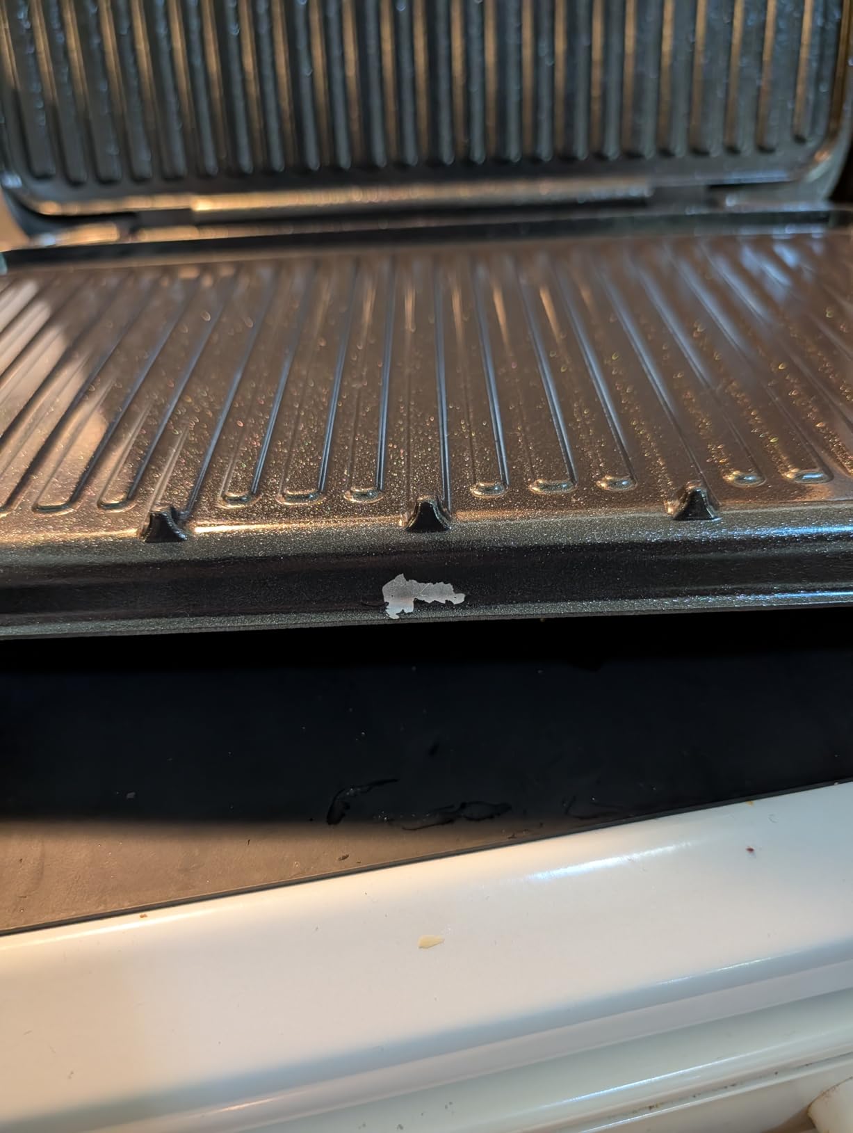 George Foreman Family Grill & Panini Press, Ceramic Nonstick | PFAS-free ceramic grill with adjustable angle, removable drip tray and family-size cooking surface. customer photo 2