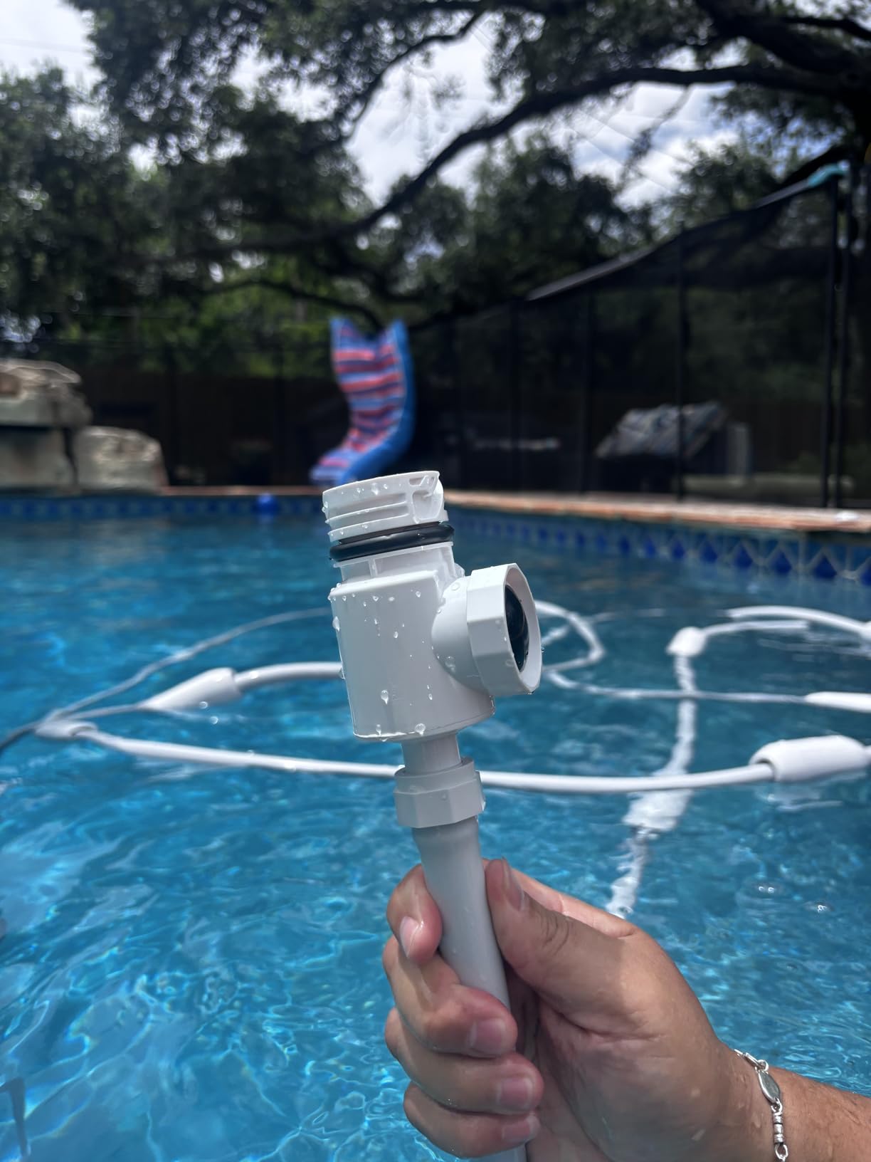 MAKHOON Upgrade Pool Pressure Side Sweeper – Professional Pool Cleaner for Efficient Swimming Pool Cleaning, Stable 4-Wheel Structure Design customer photo 1
