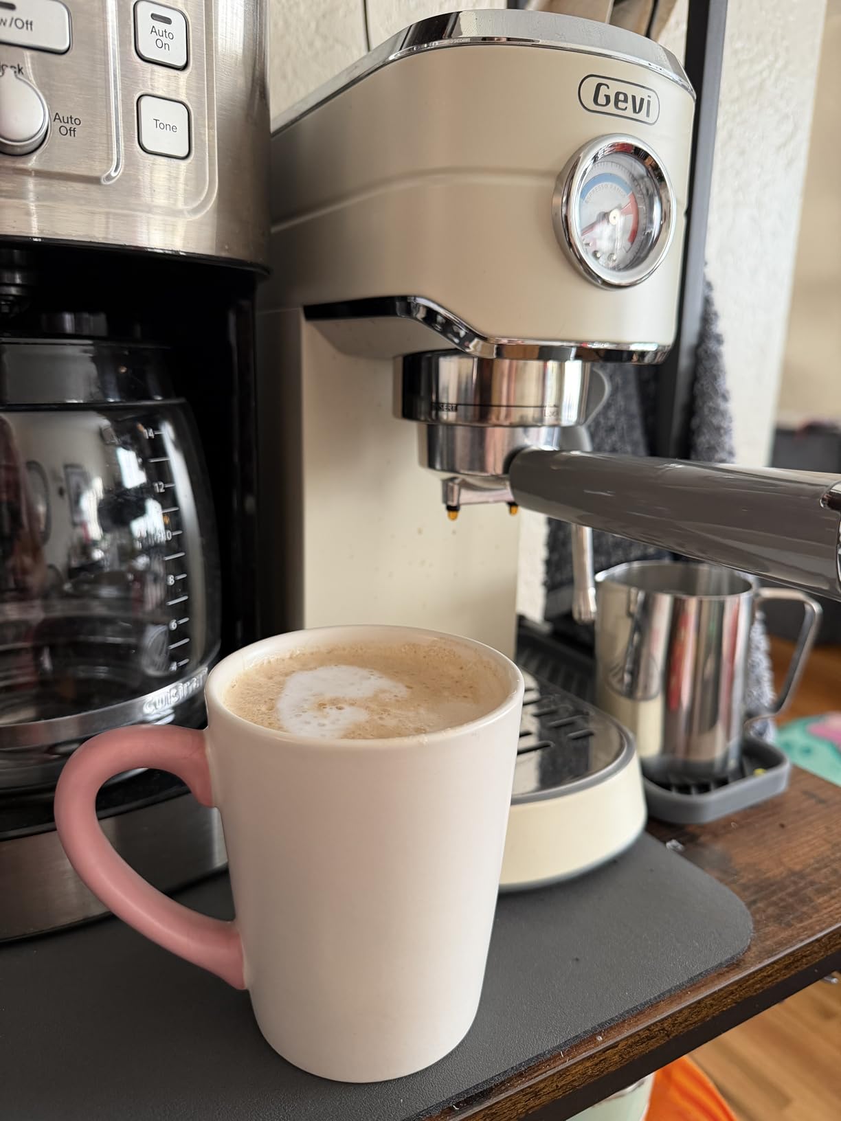 Gevi 20 Bar Espresso Machine with Conical Burr Anti-Static Coffee Grinder | Removable Water Tank;Include Necessary Accessories;35 Precise Grind Settings;Easy to Clean and Maintain;with Milk Frother customer photo 2