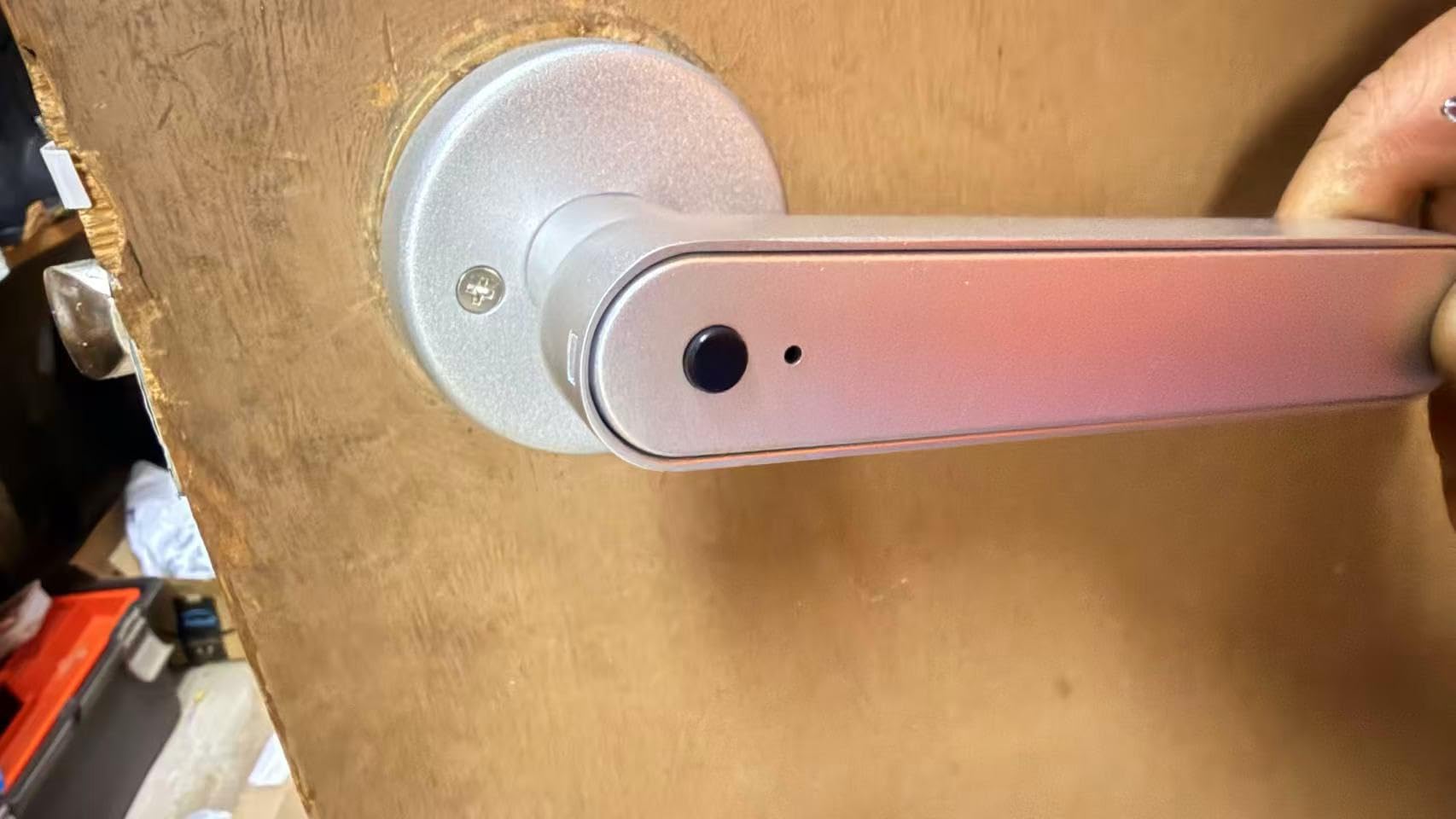 Fingerprint Door Lock Biometric Door Knob with Keypad Keyless Entry, Door Locks for Bedrooms, Home Hotel Office Apartment Black customer photo 1