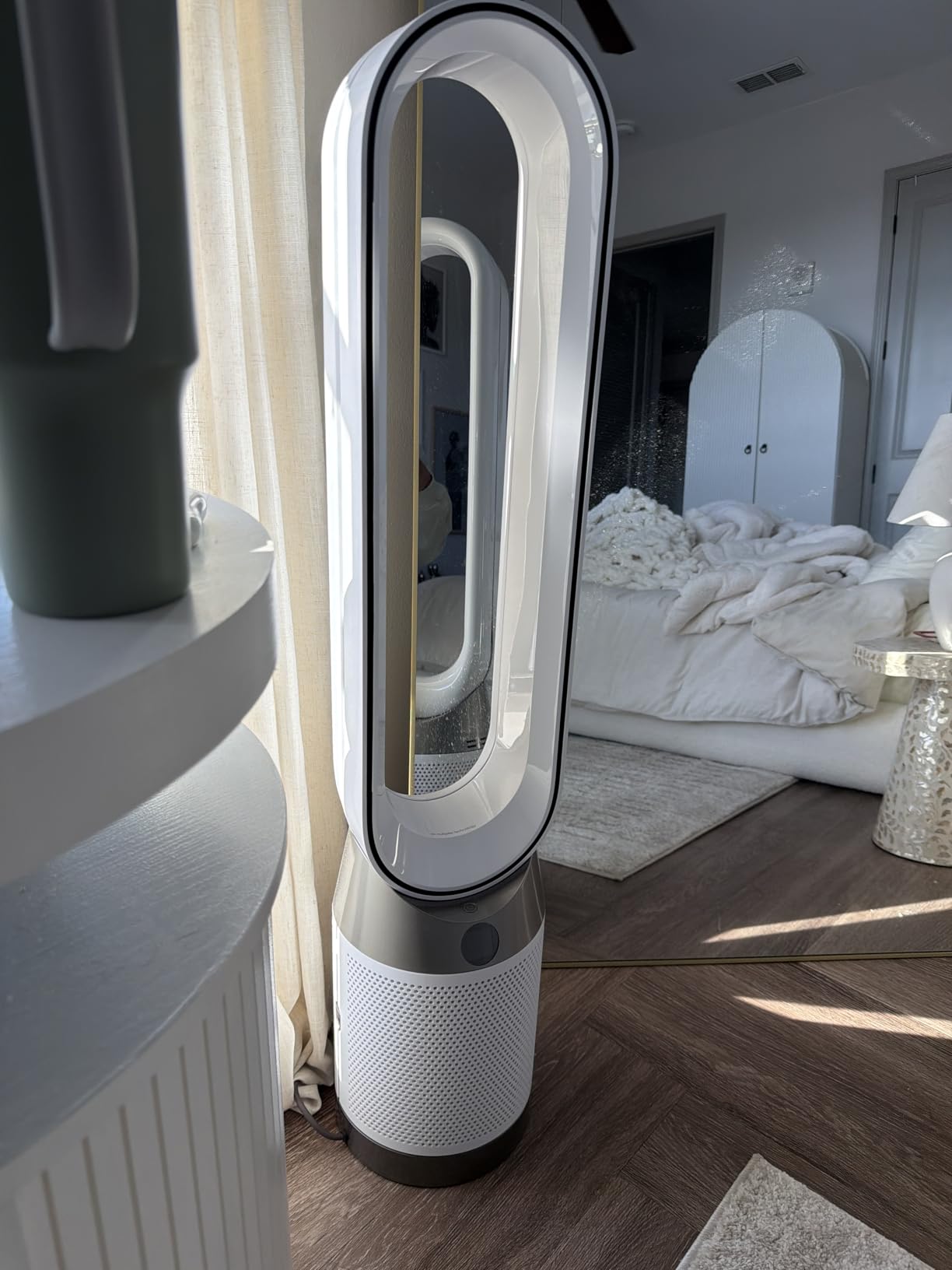 Dyson Purifier Cool PC1, HEPA Air Purifier Tower Fan, App and remote controlled, 350 degree oscillation, 10 levels, bladeless (White) customer photo 1