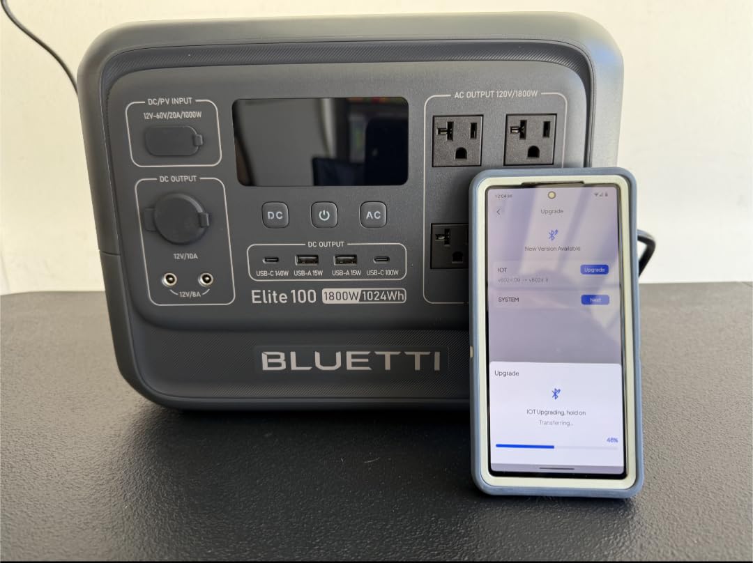BLUETTI Elite 100 V2 Portable Power Station for Camping, 1024Wh, 1800W, 3600W Surge, 35% Smaller, 70 Min Fast Charging, 10ms UPS, LiFePO4 Battery Solar Generator for Home Backup, Emergency, Outdoor customer photo 1