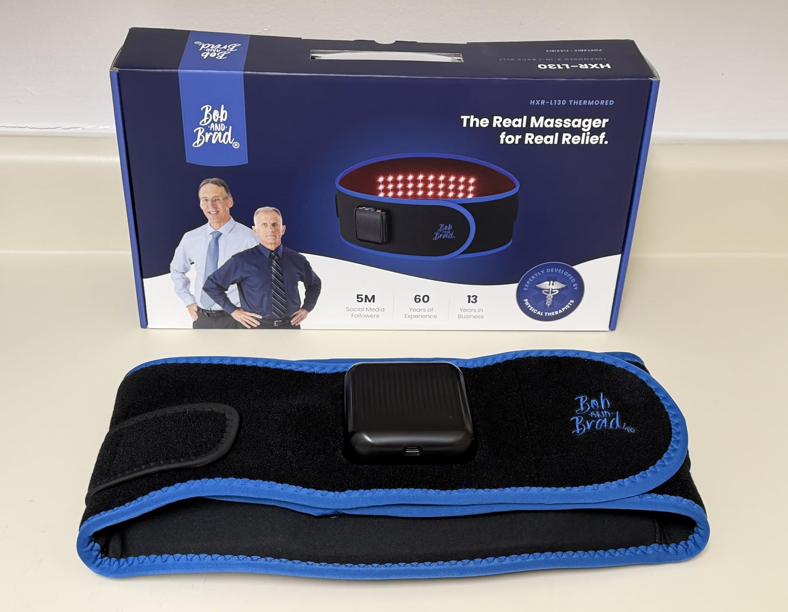 BOB AND BRAD ThermoRed Cordless Heating Pad for Lower Back with Red Light customer photo 2