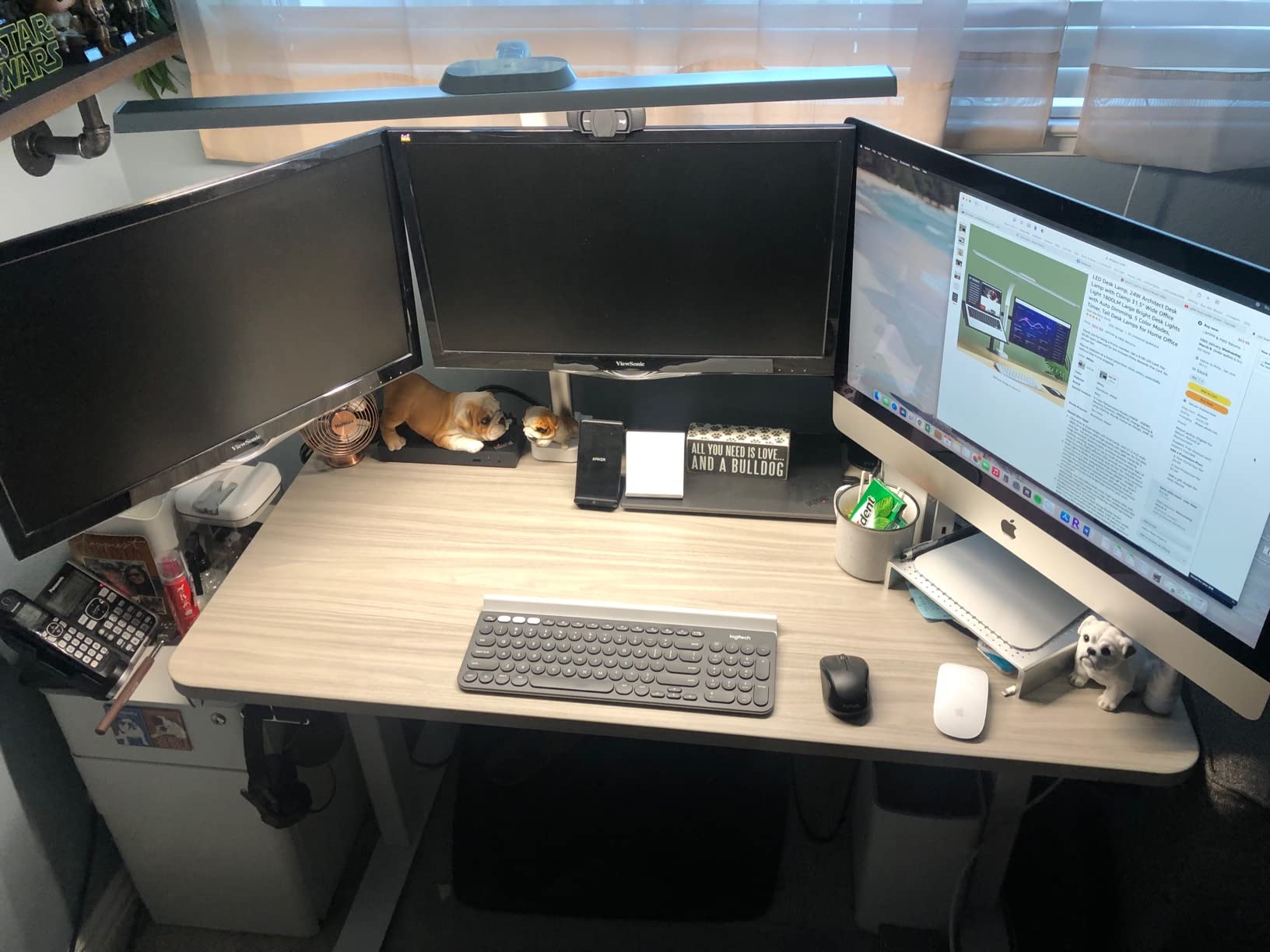 LED Desk Lamps for Home Office, Adjustable Swing Arm Desk Lamp with Clamp customer photo 2