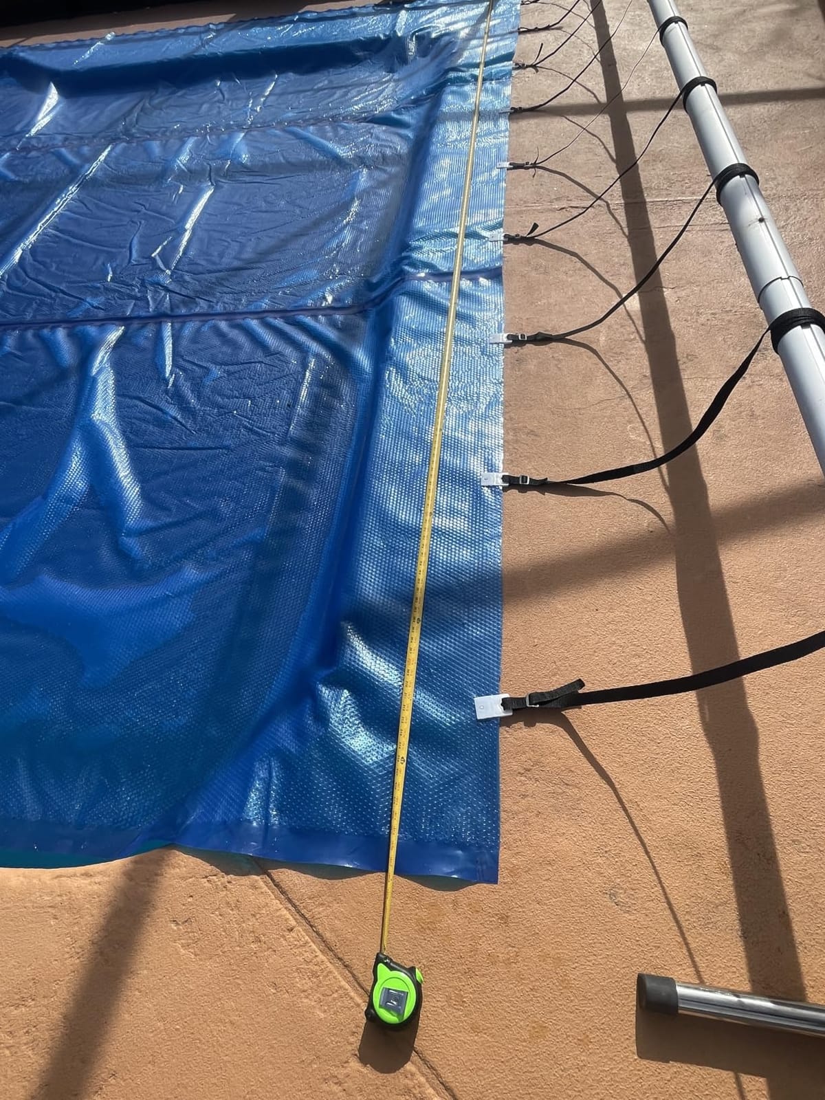 Shop Square 16 x 32 Foot Rectangle Solar Pool Cover for Inground and Above Ground Pools, 16 Mil - Premium Heavy Duty Solar Blanket for Above Ground Pool, Blue - Made in USA customer photo 1