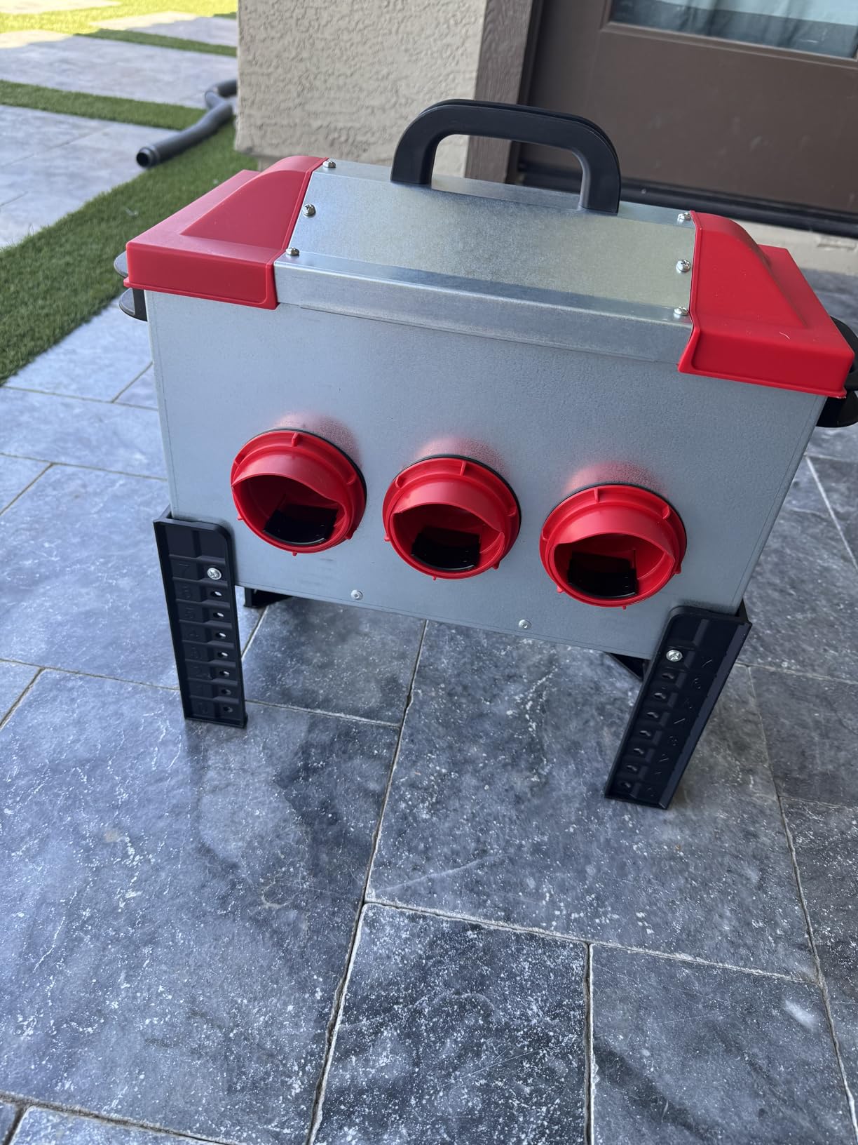 RentACoop 65 lb Large Capacity Chicken Feeder with 6 Ports, Adjustable Legs customer photo 2