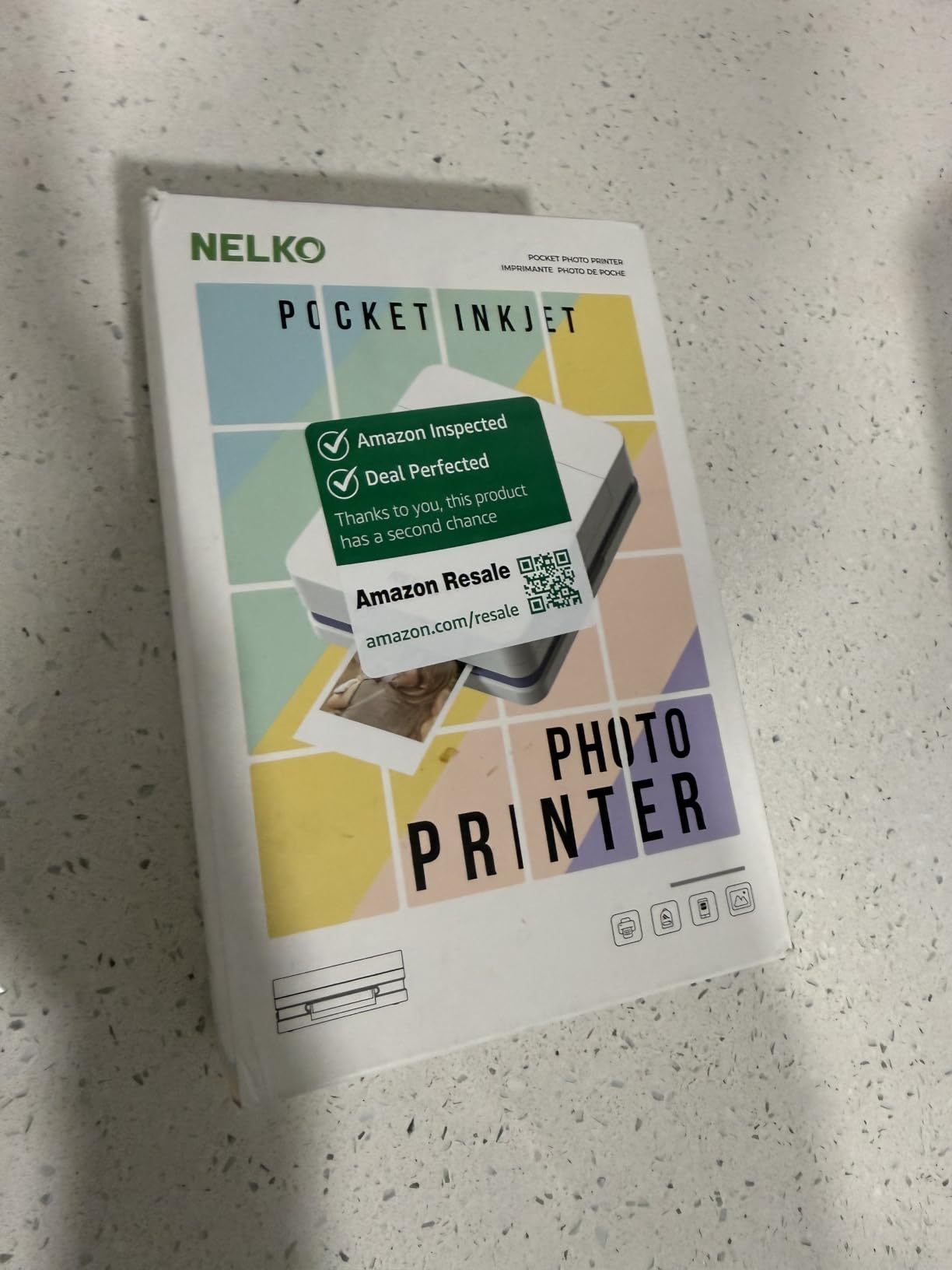Nelko PP01 Photo Printer, 2x3 Portable Photo Printer, Mini Printer, White | Instant Color Inkjet Printer for Smartphone, Sticky-Back Photos, Bluetooth Compatible with iOS & Android, AI App Editing customer photo 1