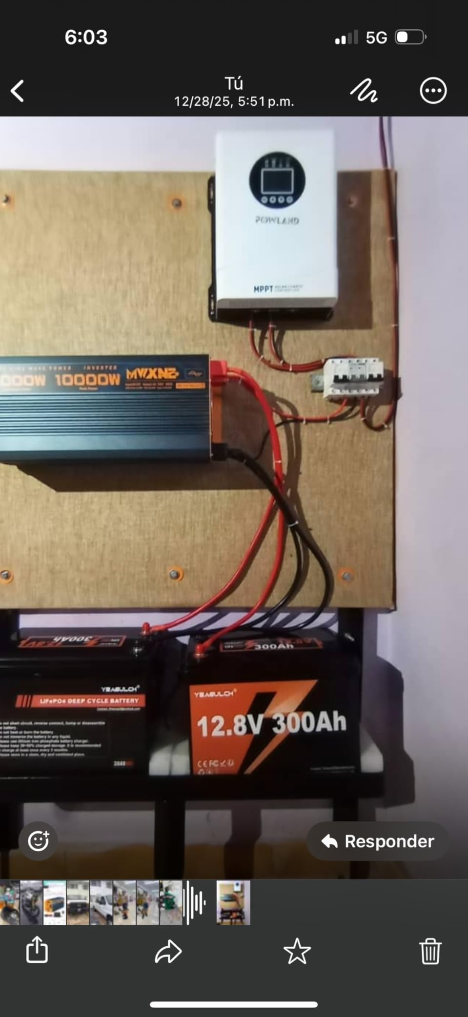 24V 100Ah LiFePO4 Lithium Battery with 100A BMS 2560Wh 15000+ Deep Cycles customer photo 2