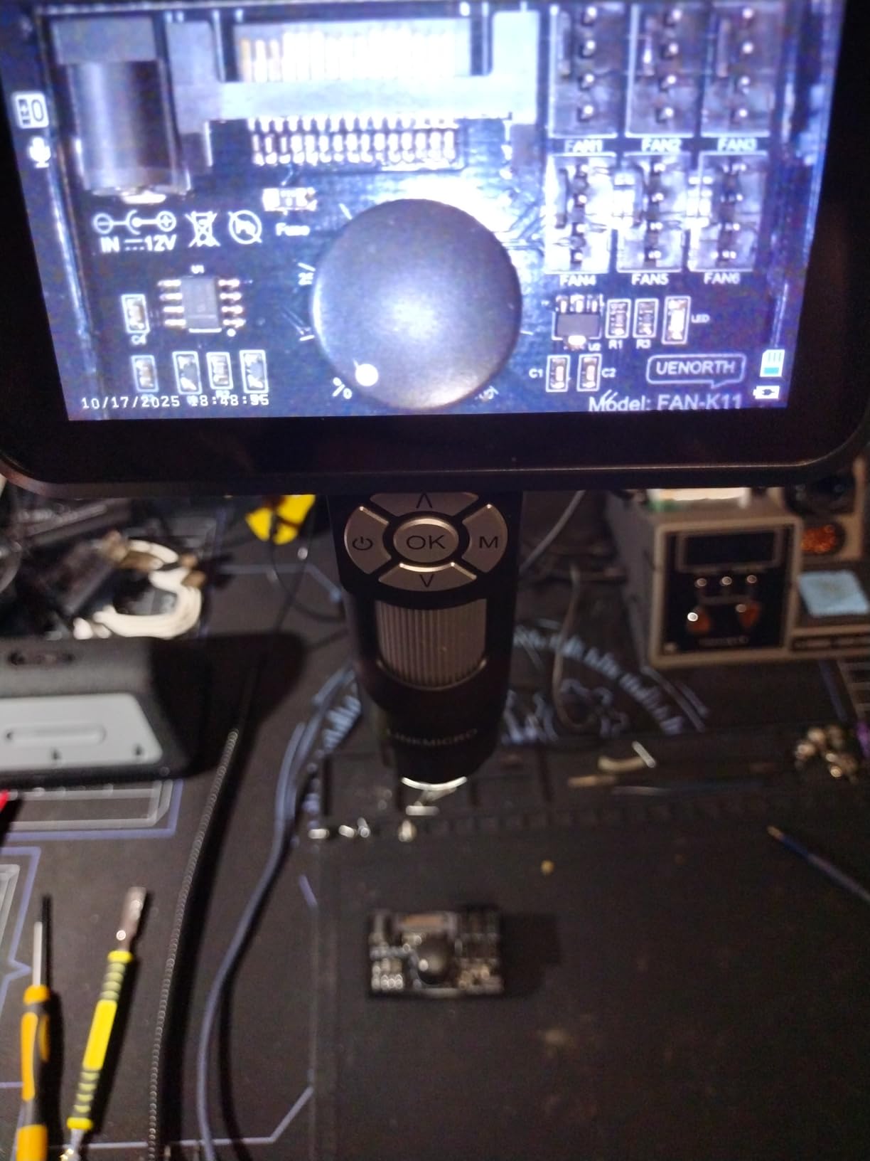 4 Pin 12V PWM Fan Controller 6 Fans Supported , PC Fan Adapter Hub Powered by SATA and DC 5525, Cooling Fan Speed Knob with Max Total 60W 5A Output customer photo 2