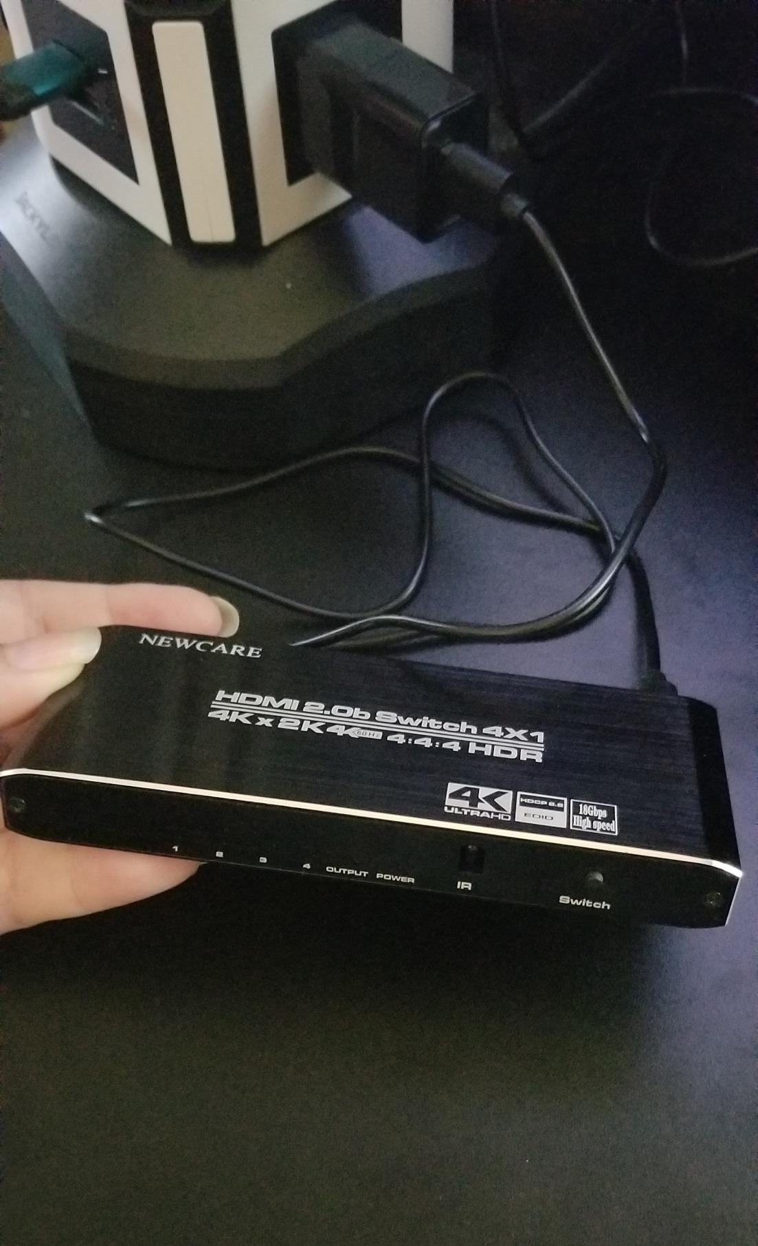 HDMI 2.1 Switch 3 in 1 Out, 4K@120Hz 8K@60Hz, Aluminum,48Gbps w/HDMI Cable customer photo 1