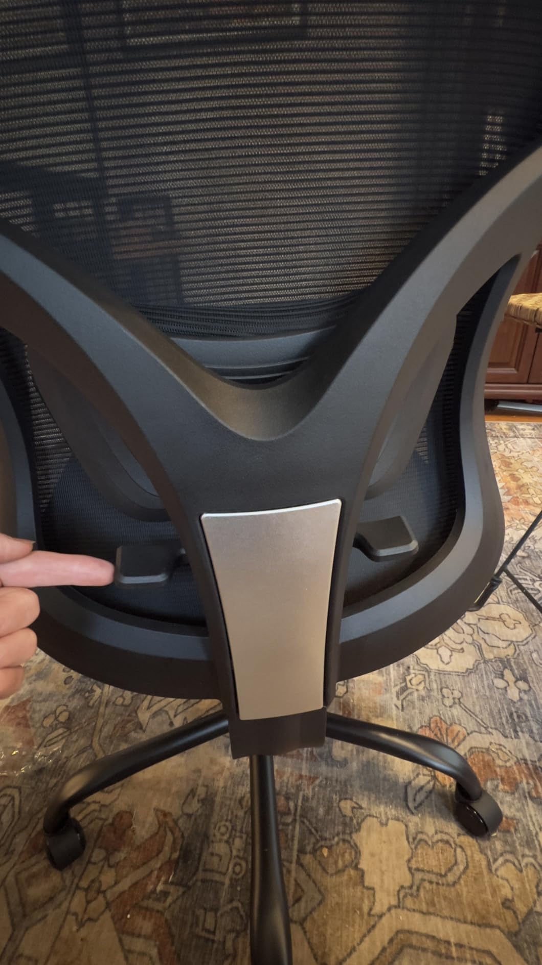Marsail Ergonomic Office Chair with Lumbar Support and 2D Headrest | Adjustable armrests, contoured seat cushion, breathable design, smooth-rolling wheels, reclining function, height=