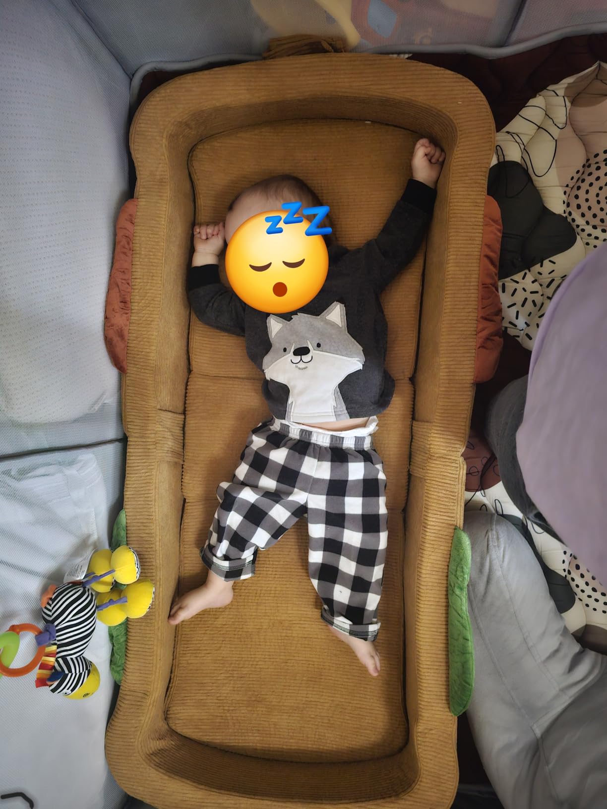 Toddler Travel Bed Sandwich Style - Portable Toddlers Floor Beds, Foldable Soft Foam Travel Bed for Baby and Kid, Washable Cover Toddler Cot with Safety Rail for Travel, Home/Travel Sleep customer photo 2