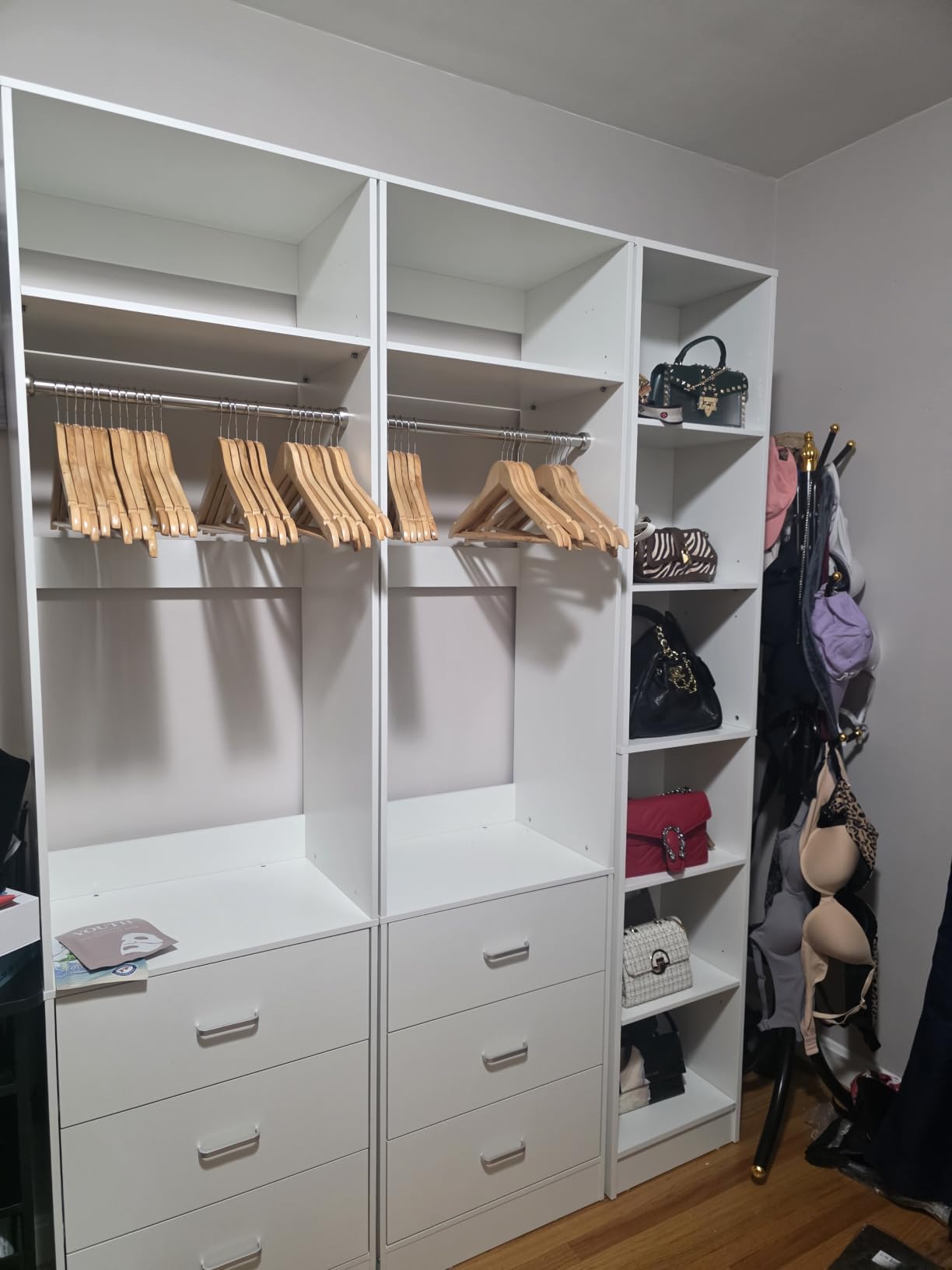 Besiost Corner Closet System with 6 Drawers, Corner Closet Organizer System customer photo 1