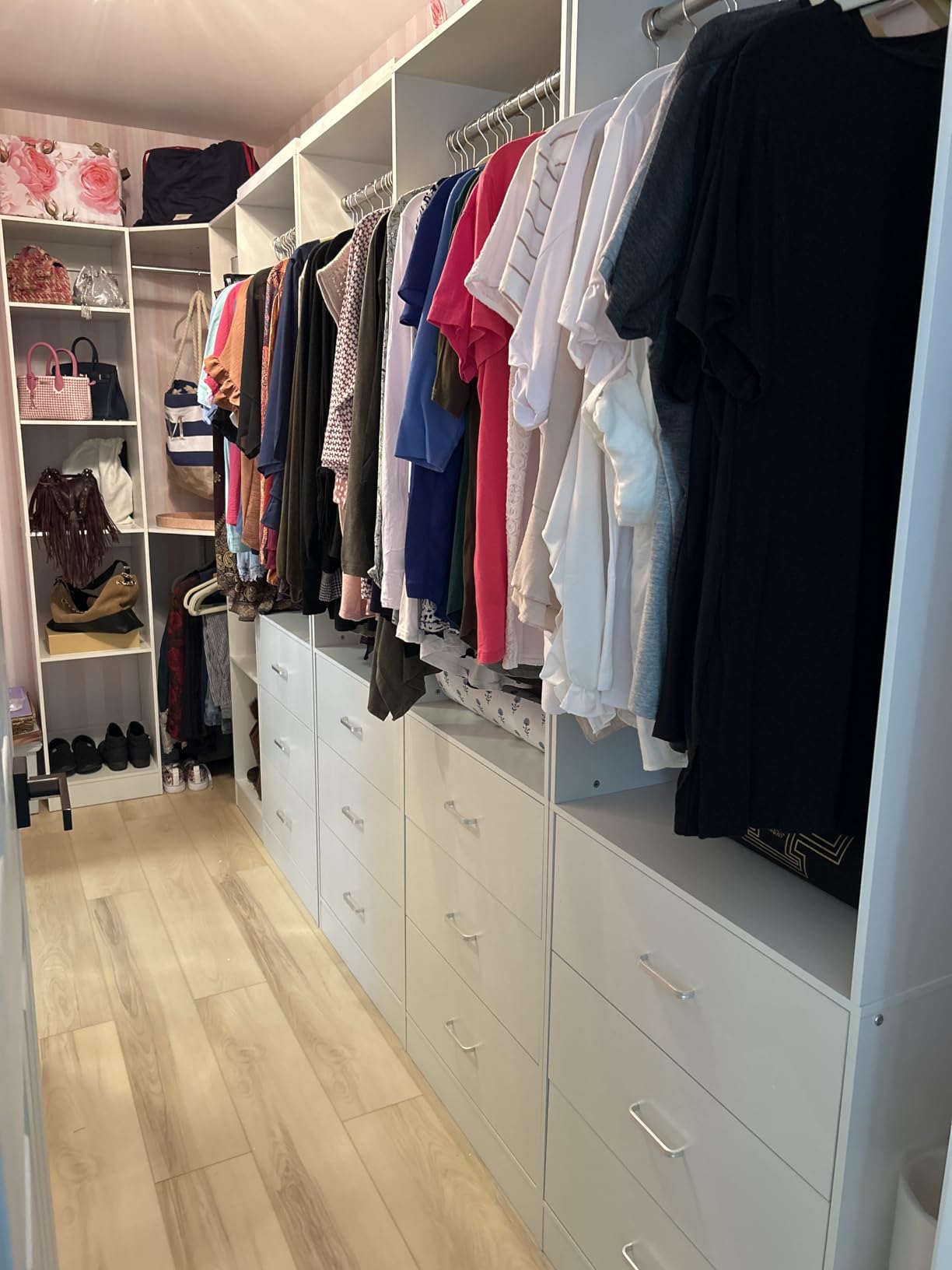 Besiost Corner Closet System with 6 Drawers, Corner Closet Organizer System customer photo 2