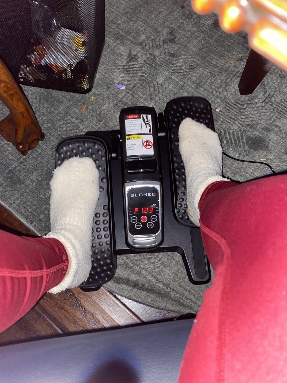 Under Desk Elliptical Machine, Electric Elliptical Exerciser for Senior, Quiet & Small Electric Seated Pedal Exerciser for Home with Monitor, Remote Control & 12 Adjustable Speeds customer photo 1